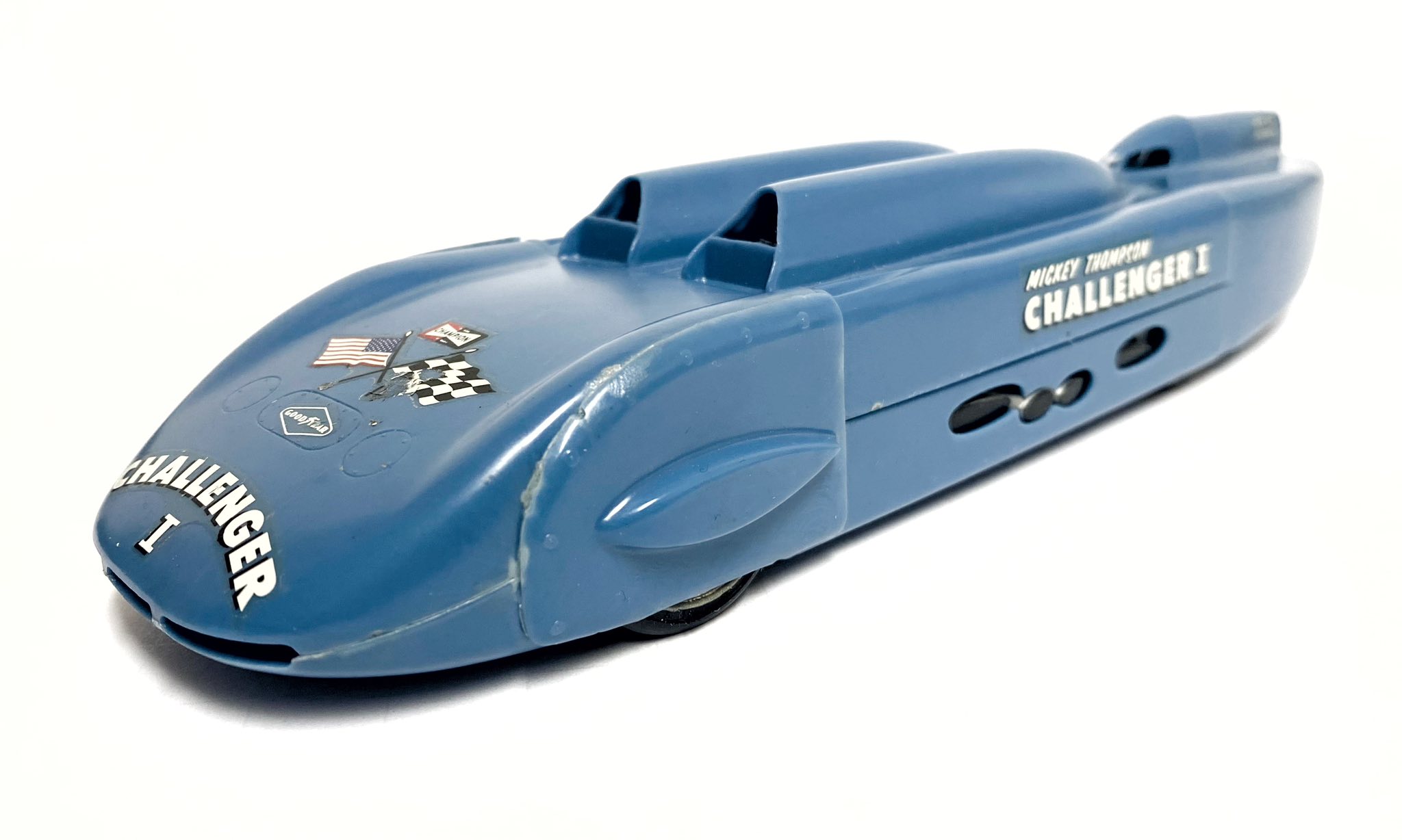 Mickey Thompson's Challenger I model car at 1:25 scale