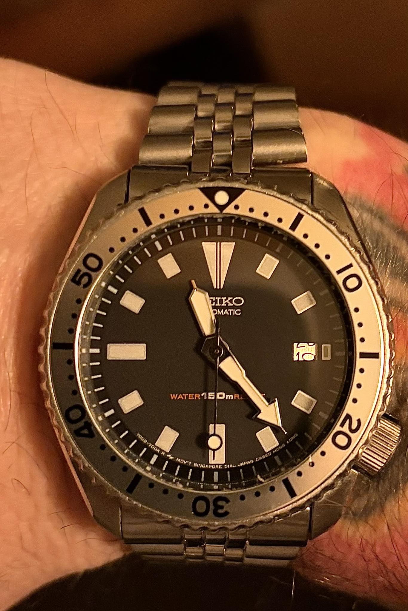 Seiko 7002 diver watch, a precursor to the SKX