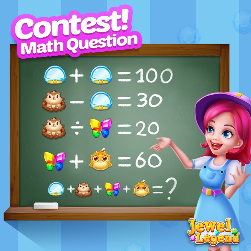 Jewels Legend - Who is good at math? 🎓 Solve the problem,... | Facebook