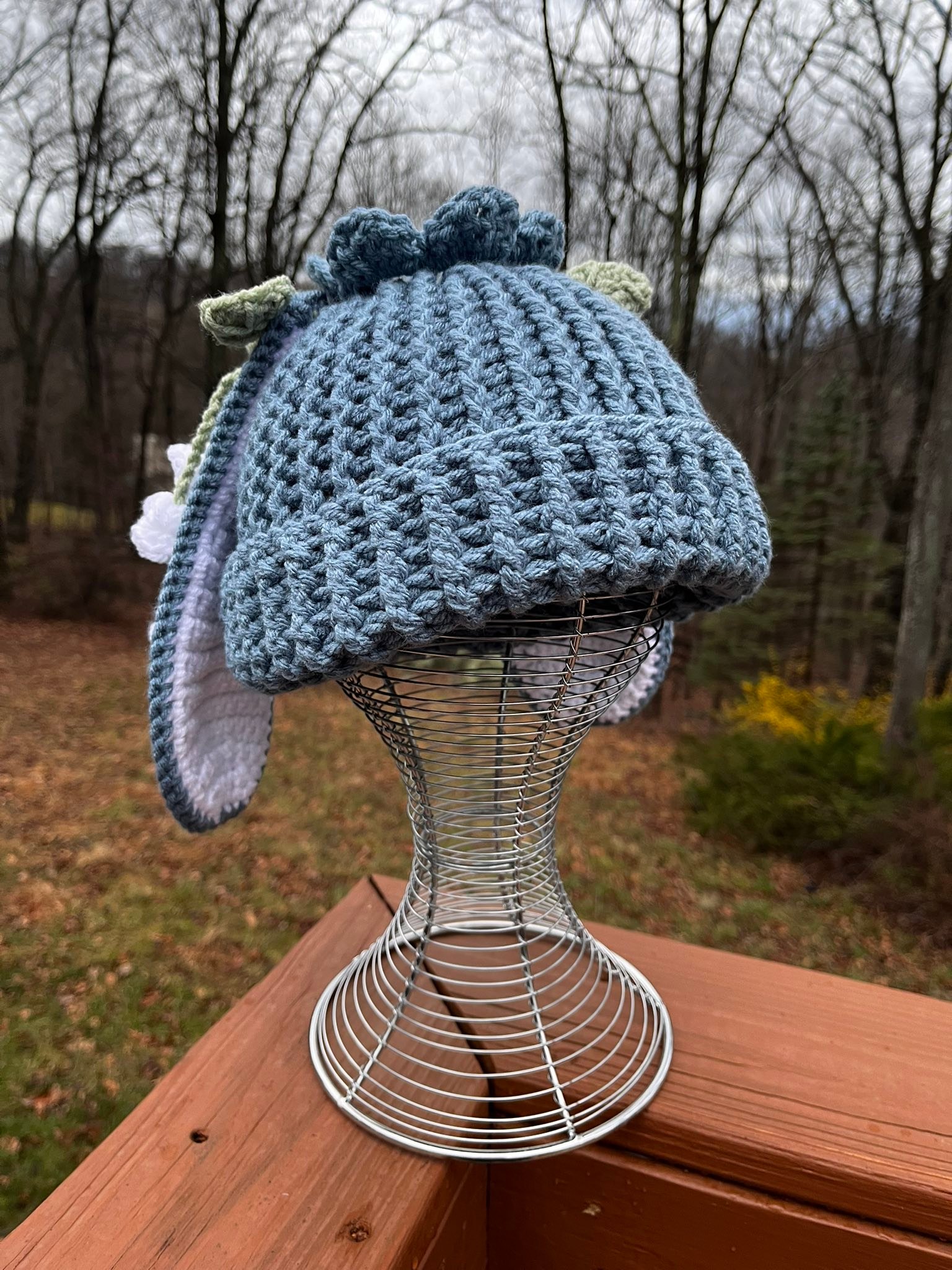 Blueberry bunny beanie crochet project