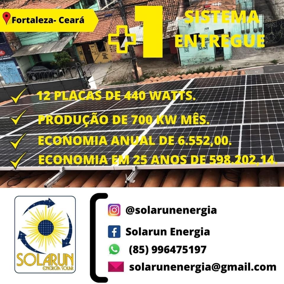 Sistema de energia solar... - Solarun Energia Fotovoltáica