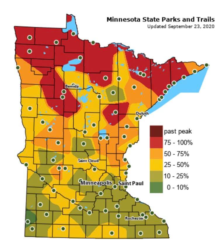 Minnesota Fall Colors - The color changes are coming fast. Looks like ...