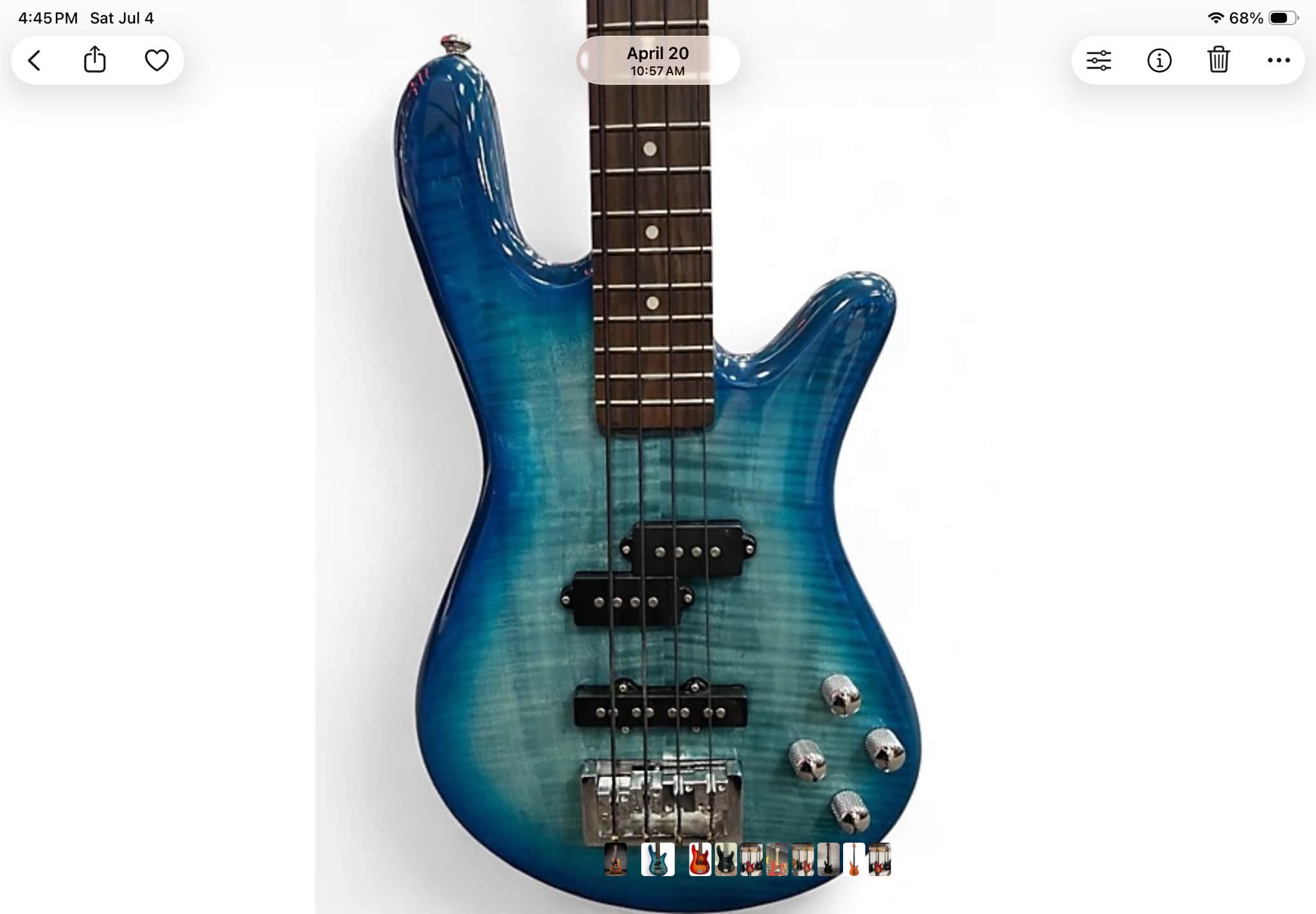 Spector Legend bass with Bartolini pickups