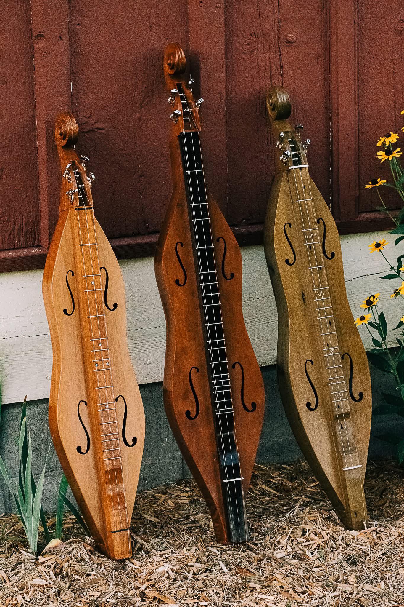 Handmade mountain dulcimers with French polish in New Harmony, Indiana