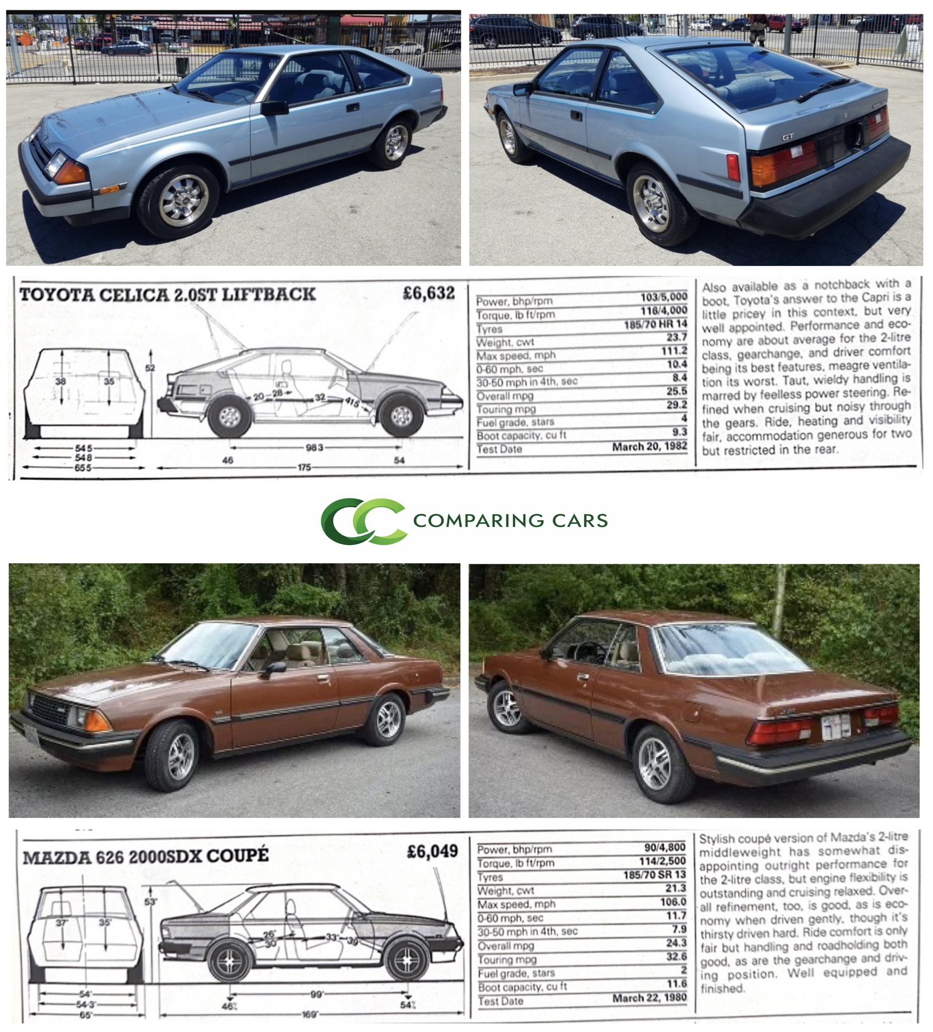 Toyota Celica 2.0 ST Liftback vs Mazda 626 2000 SDX Coupe comparison