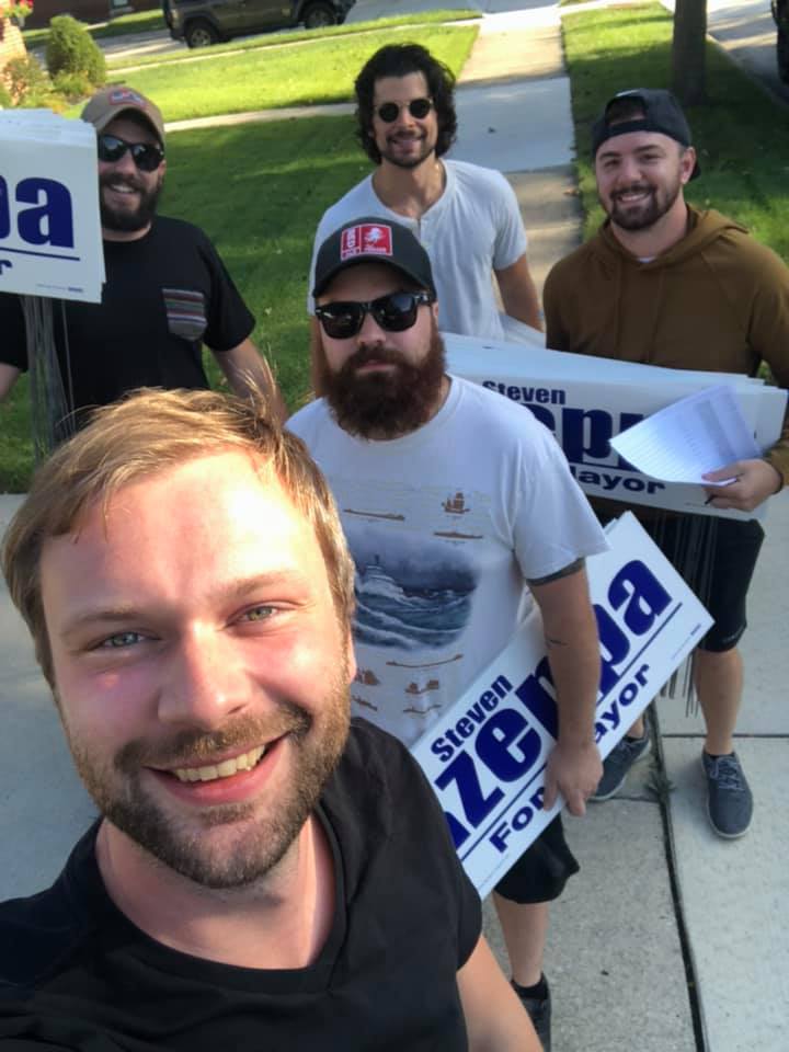 Heading out to knock on... - Trenton Mayor Steven Rzeppa