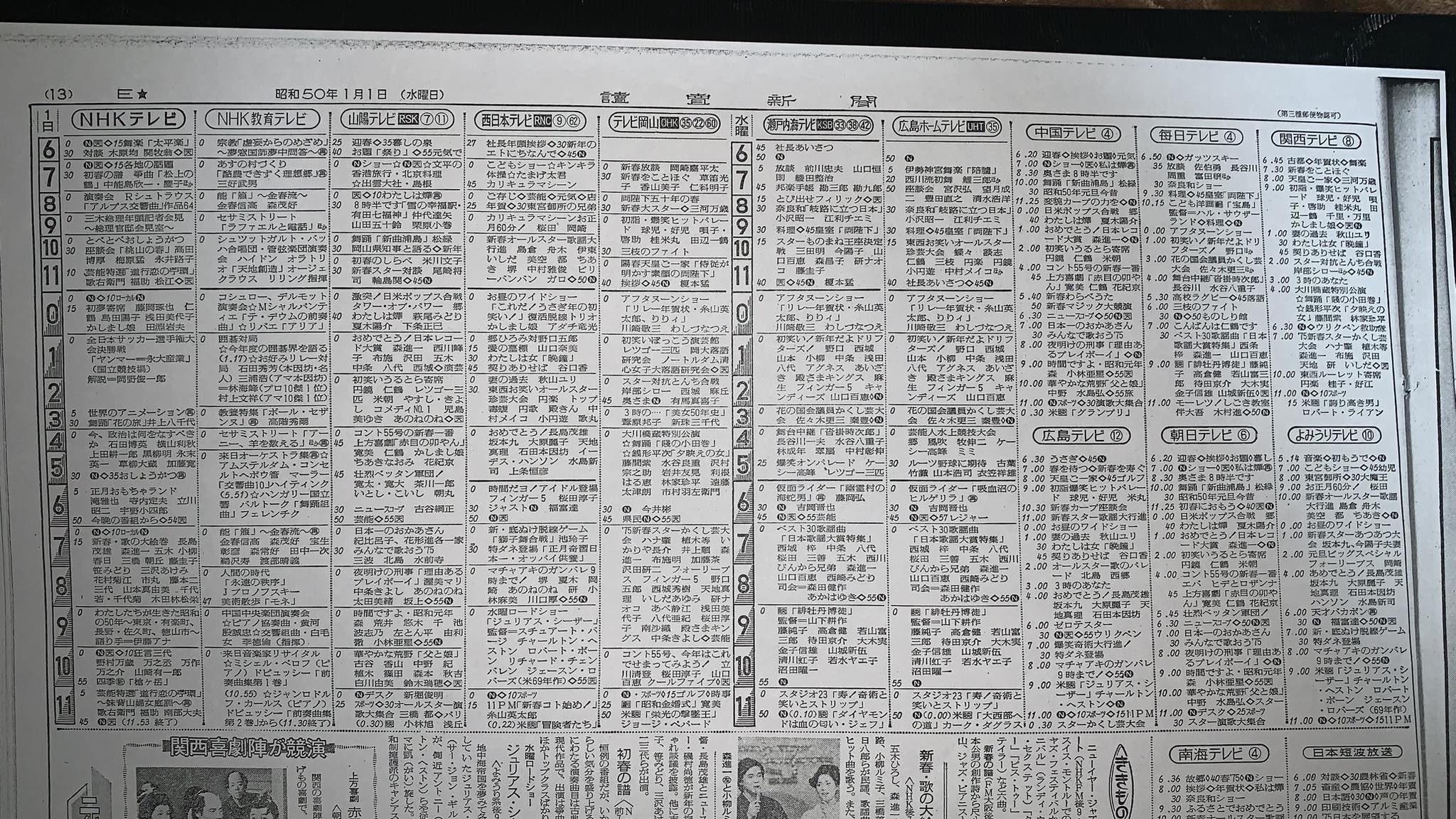 広島 テレビ 欄
