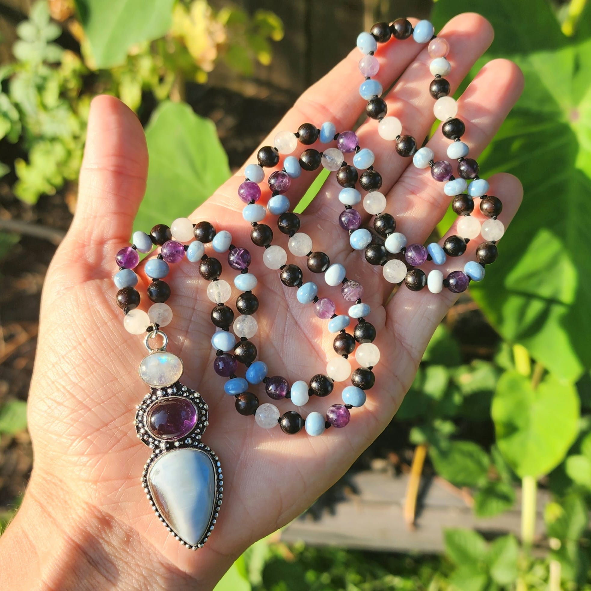 18-36 Inch Hand-Knotted Shell Pearl Necklace - 8mm 10mm 12mm Multicolor Strand