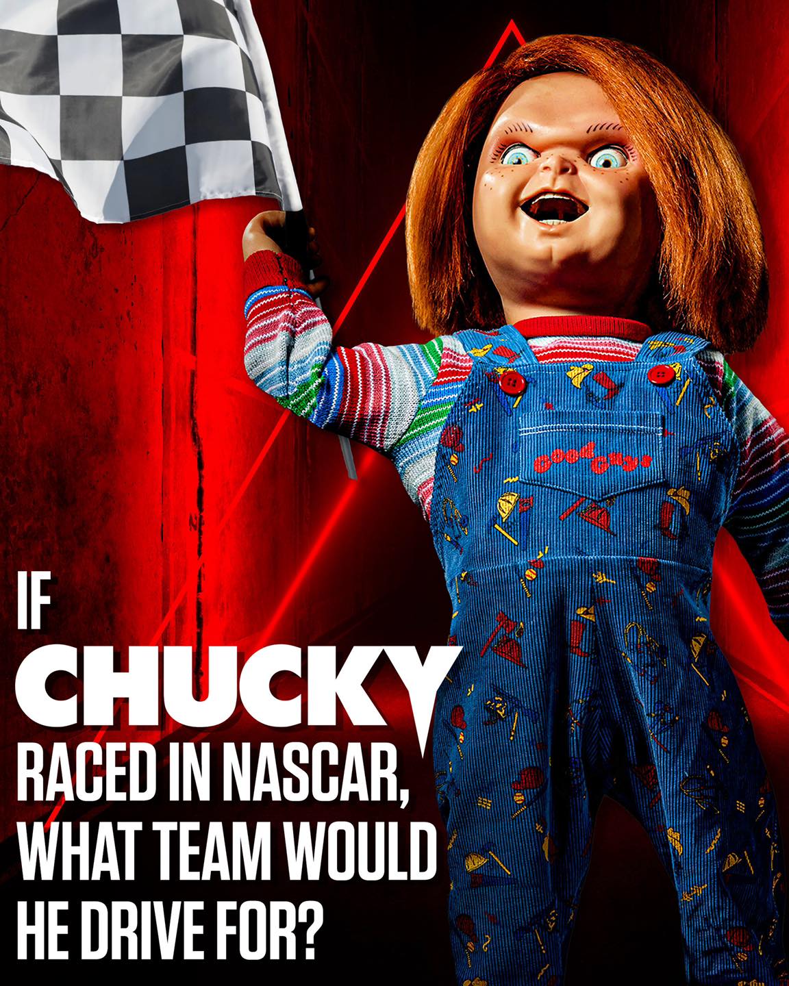 NASCAR on NBC - He's your friend till the last lap. 🏁 Chucky returns ...