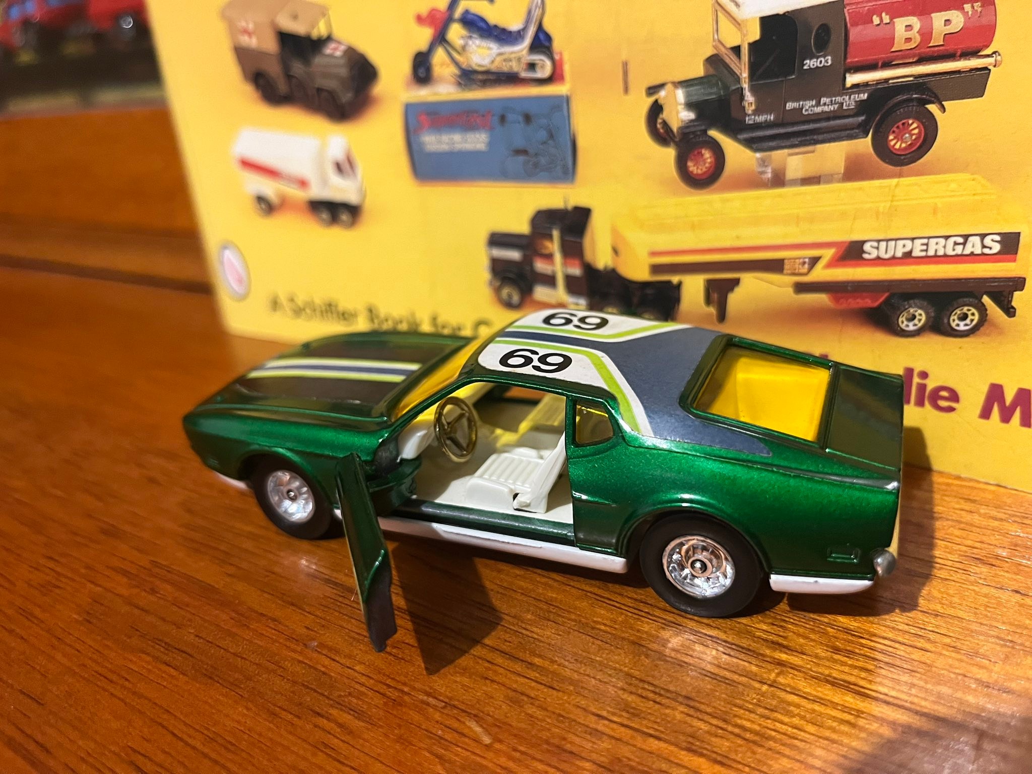 Here I have my 2 Corgi Ford Mustang Mach 1 Cars, (Red one is from