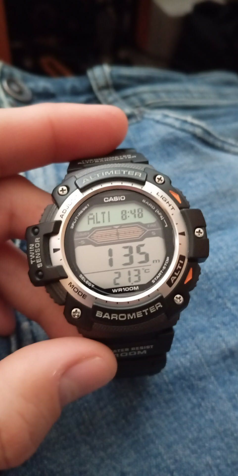 Casio SGW-300H-1A watch in outdoor setting