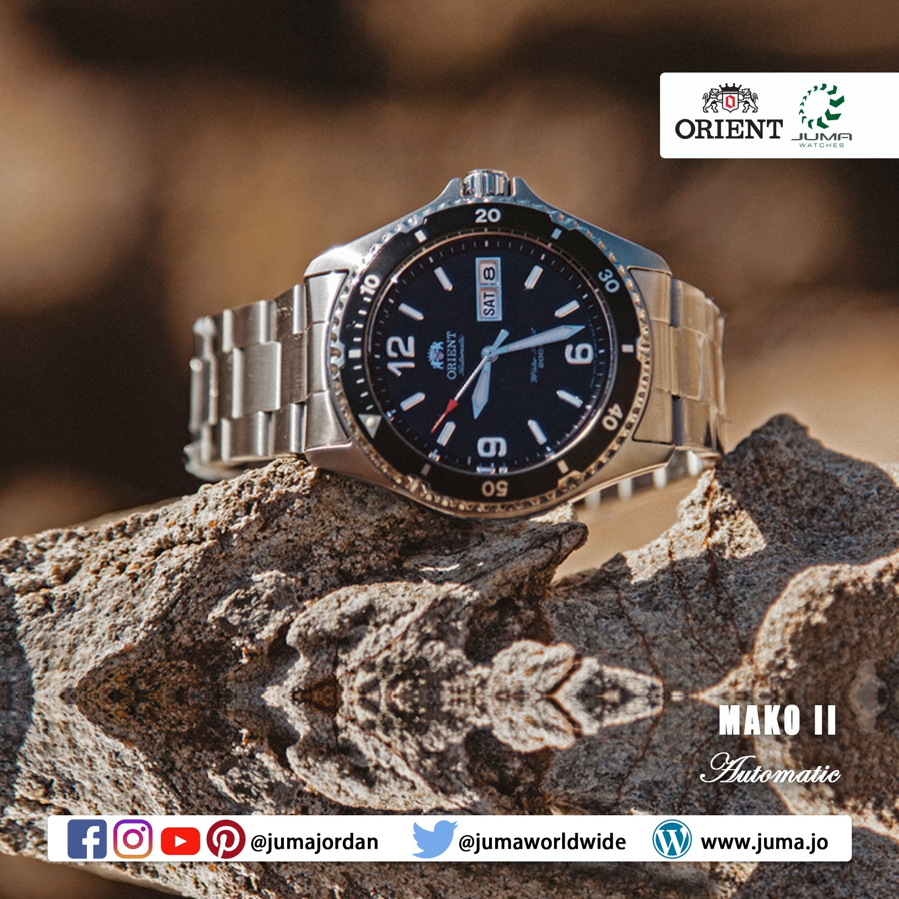 ORIENT Mako 200m防水 ダイバーズ自動巻AA02-C0-B 日本製 Amazon.co.jp 