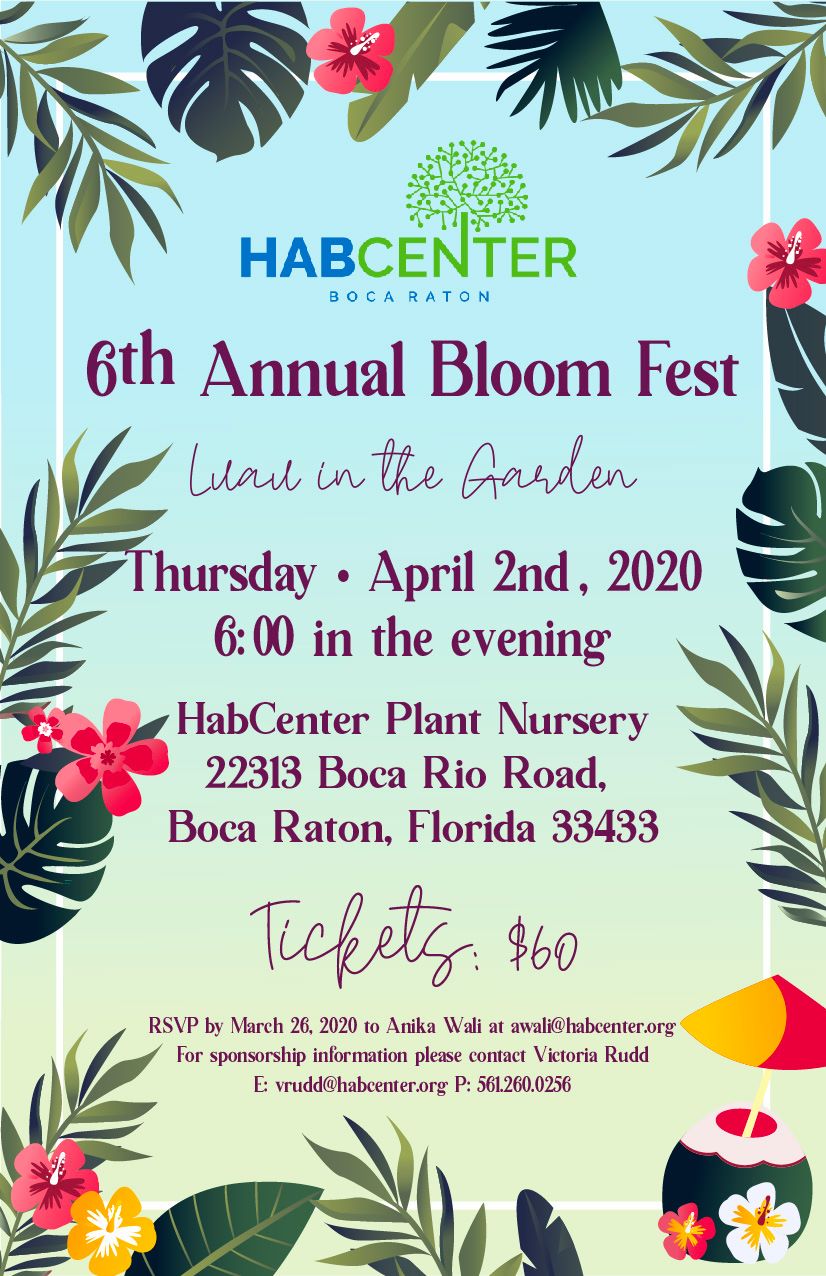 Our 6th Annual Bloom Fest: Luau in... - HabCenter Boca Raton | Facebook