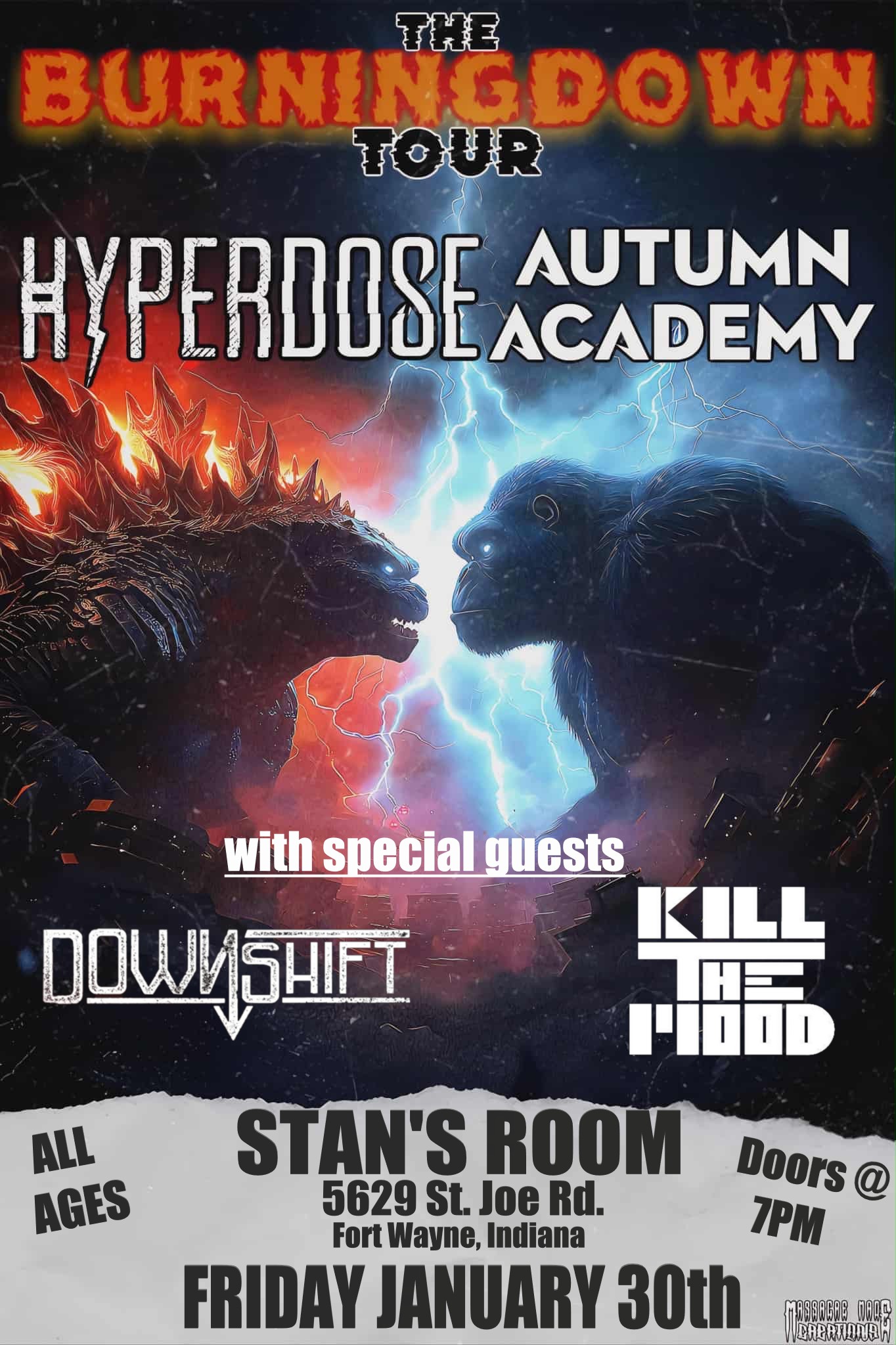 Hyperdose and Autumn Academy's The Burning Down Tour in Stan's Room