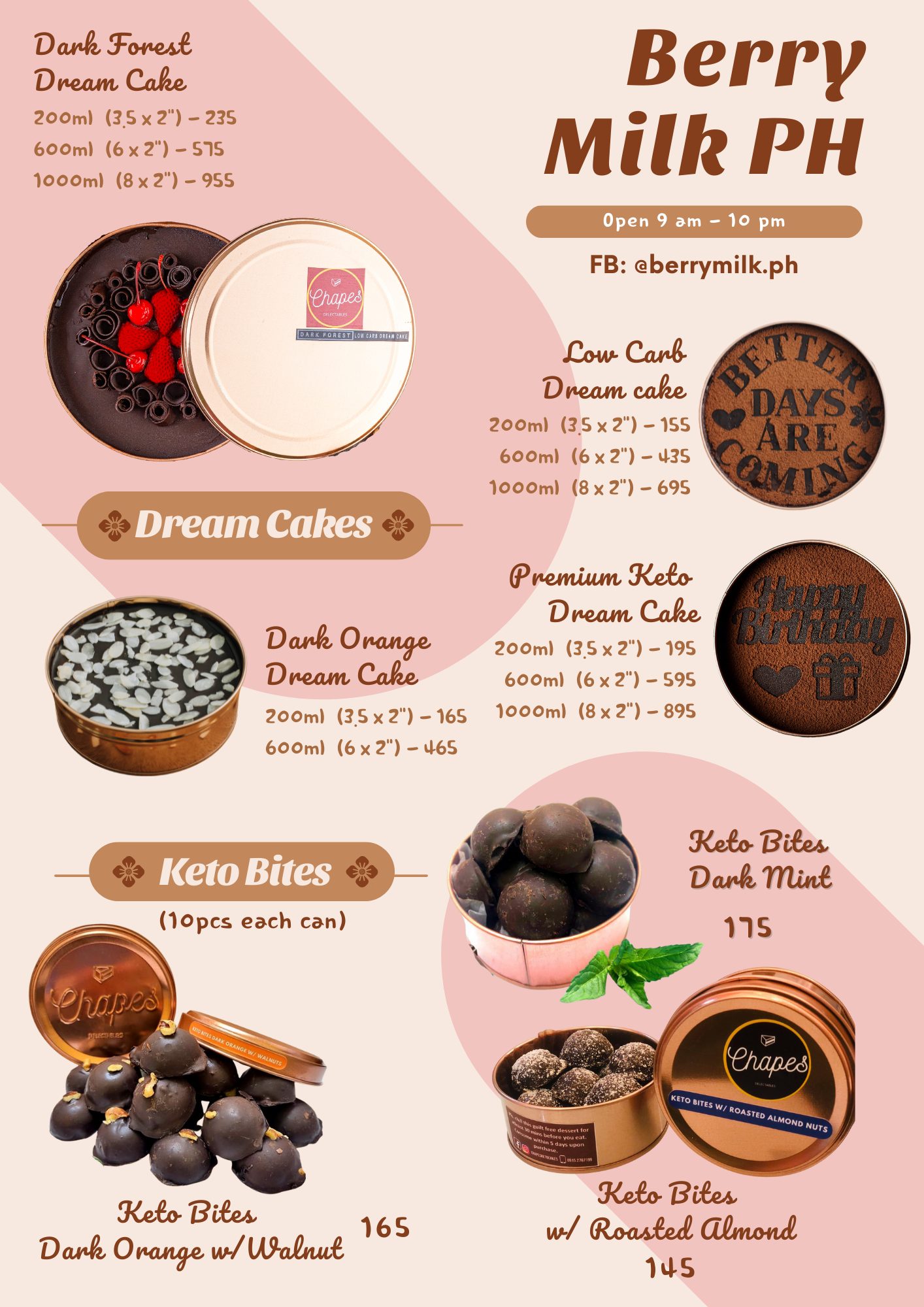 Berry - Here is our updated menu! 😎 We also included our new Keto bites ...