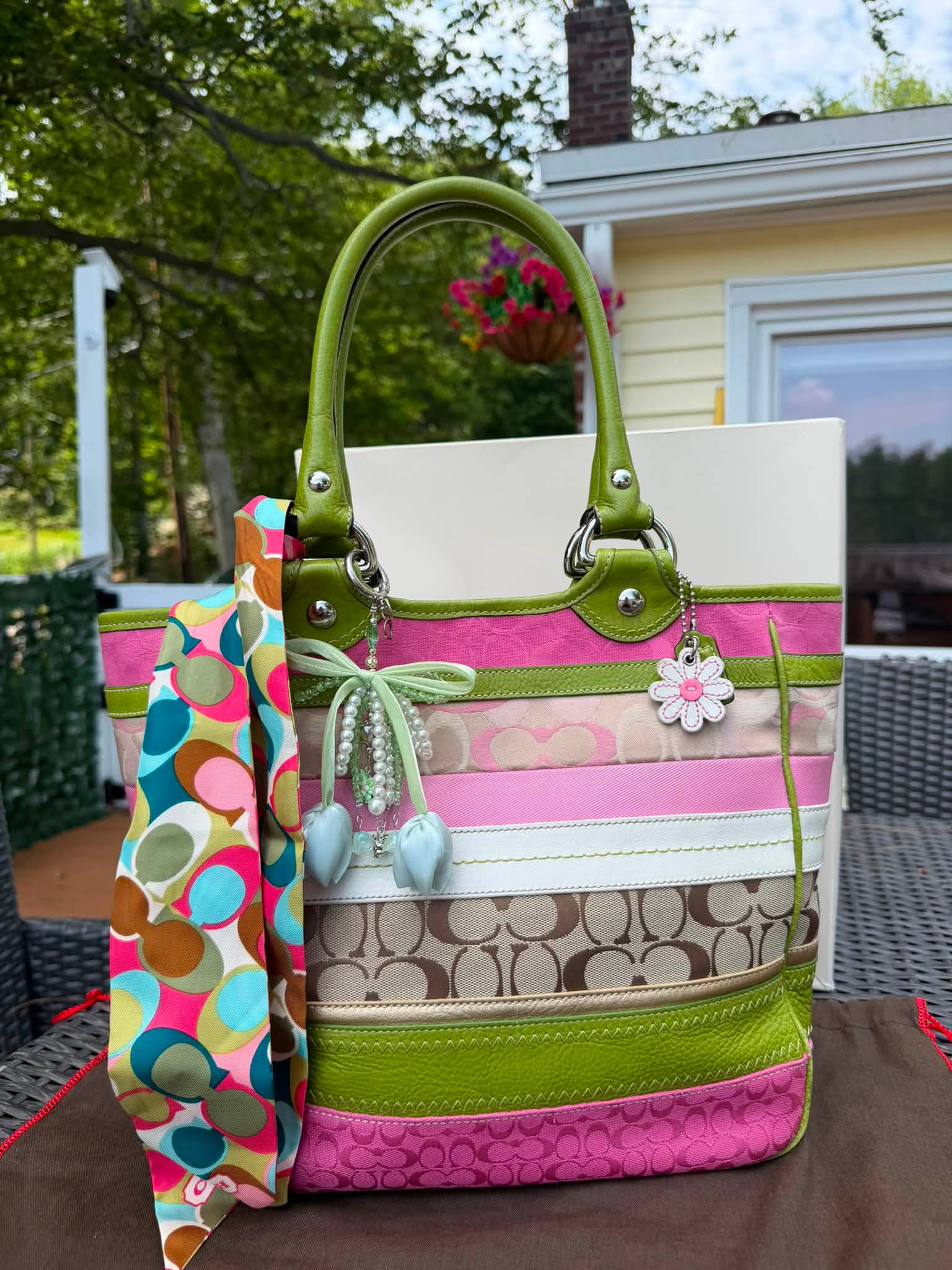 Coach soho optic signature - Gem Coach Optic Bumble Bee Soho Tote Bag
