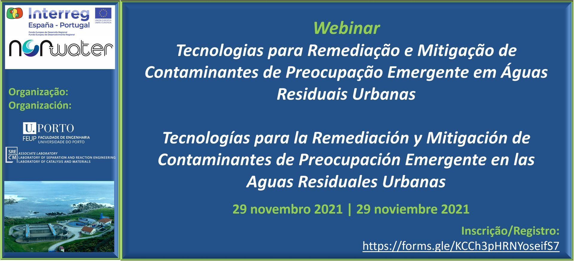 📢Webinar Red NOR-WATER Tecnologias... - Proyecto Nor-Water