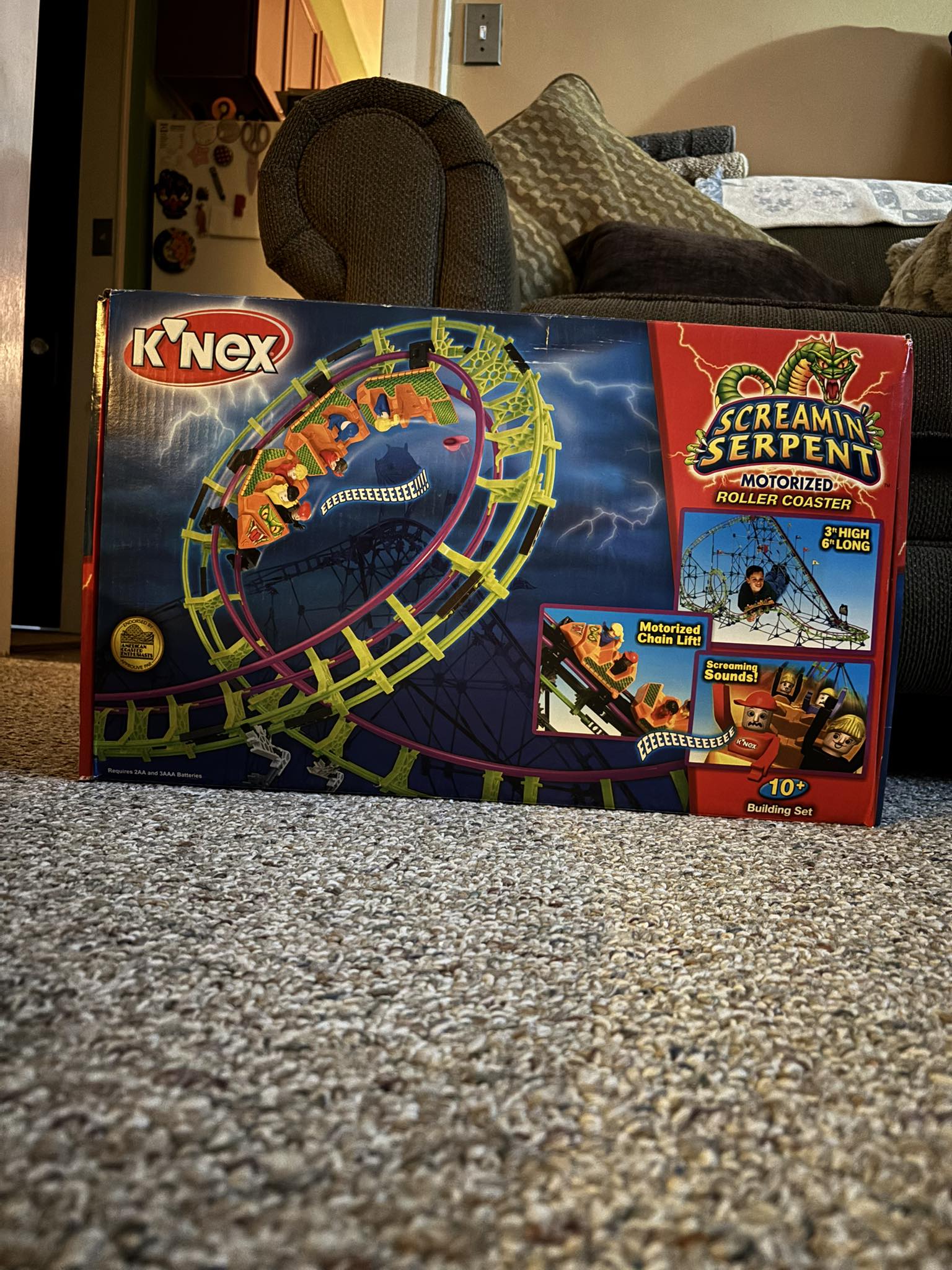 Vintage K'Nex Screamin Serpent roller coaster set found after 20 years
