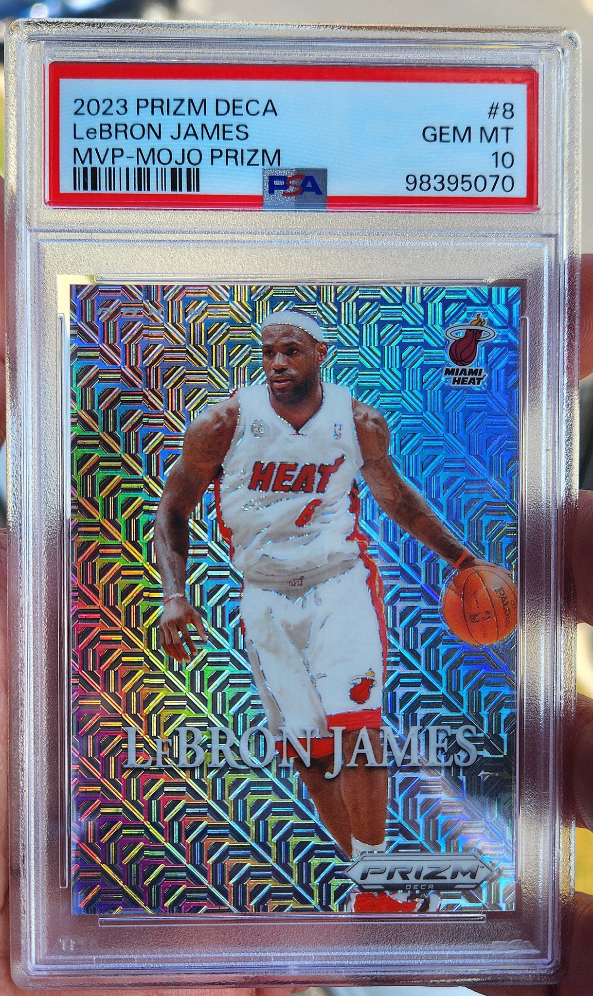 Lebron James Prizm Deca MVP Mojo /25 Pop 8