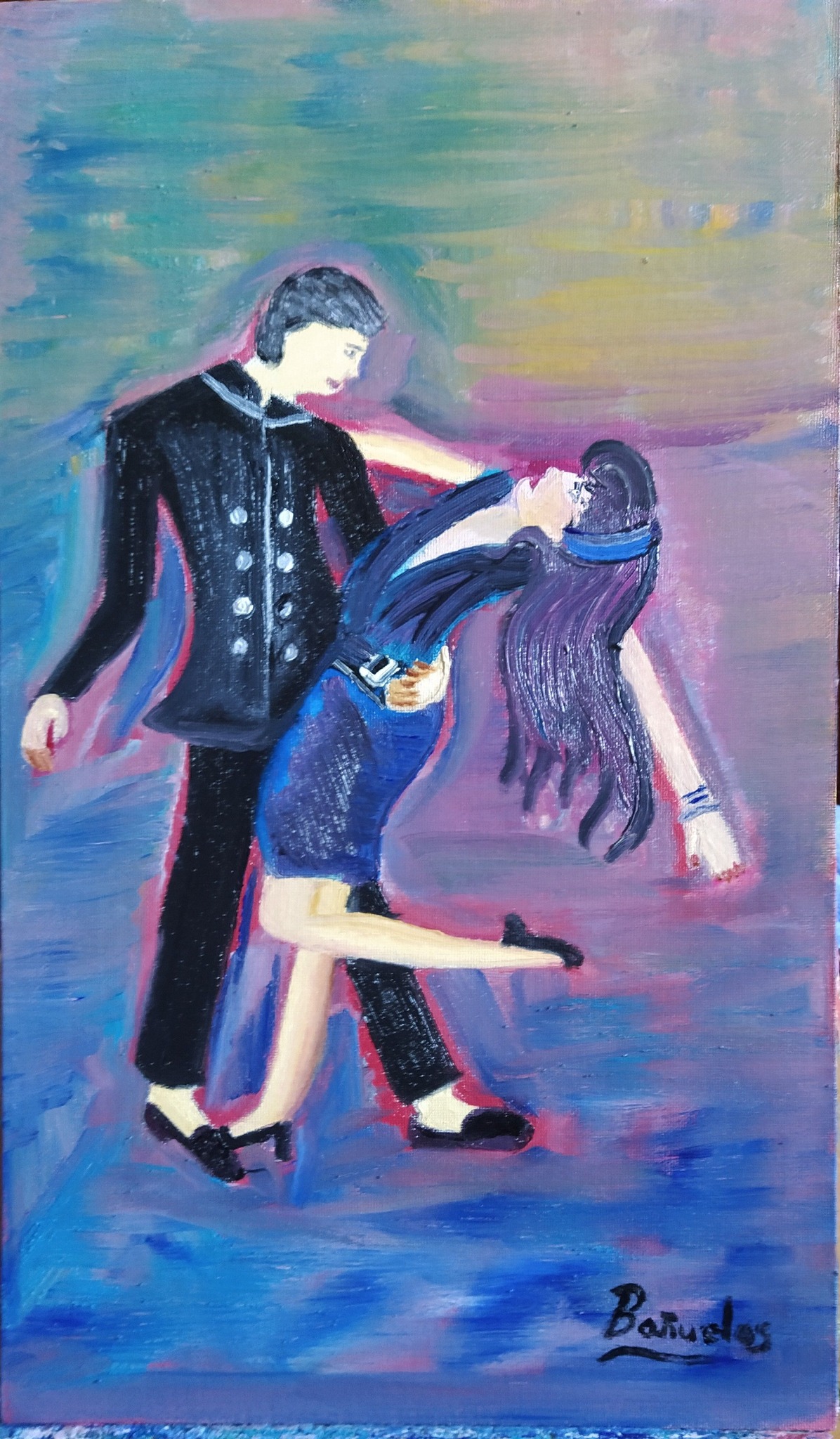 初夏 — 午後の窓辺 ] 48 x 35 cm 紙にインク墨と水彩 2025 花見 宴