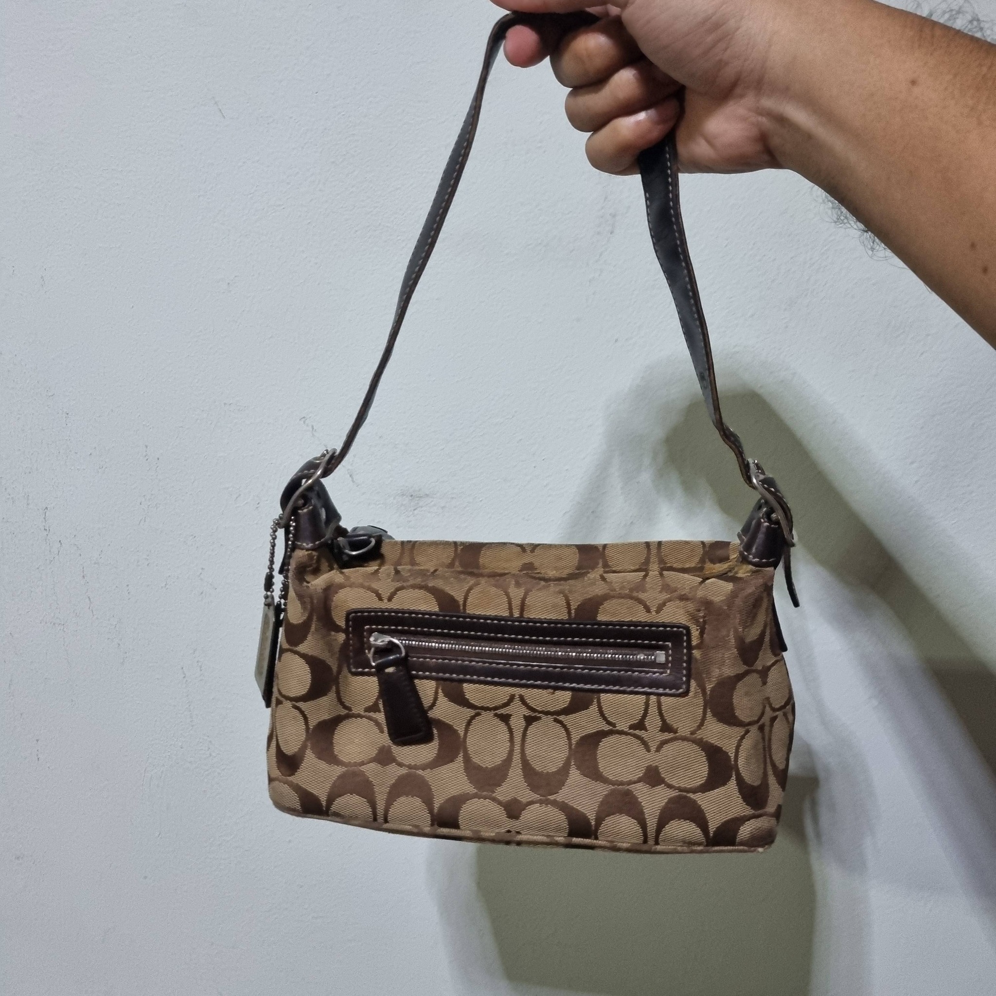1250 รวมส่ง Coach Signature Monogram Logo Mini One Shoulder Bag 