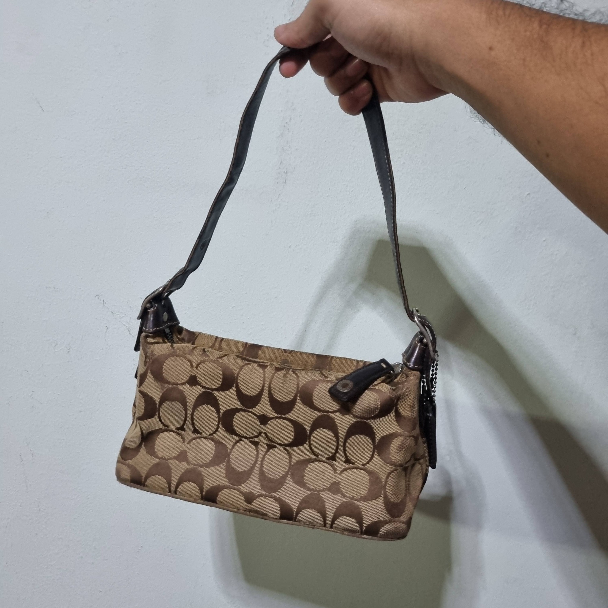1250 รวมส่ง Coach Signature Monogram Logo Mini One Shoulder Bag 