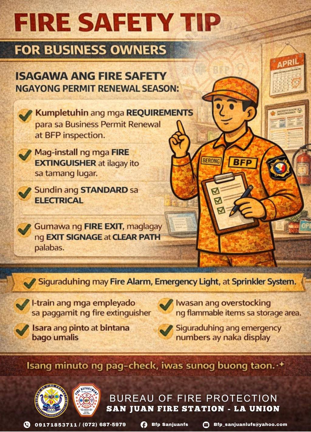 Bfp - 22 January 2026 | Thursday 🔥Fire Safety Tip of the Day🔥 ...