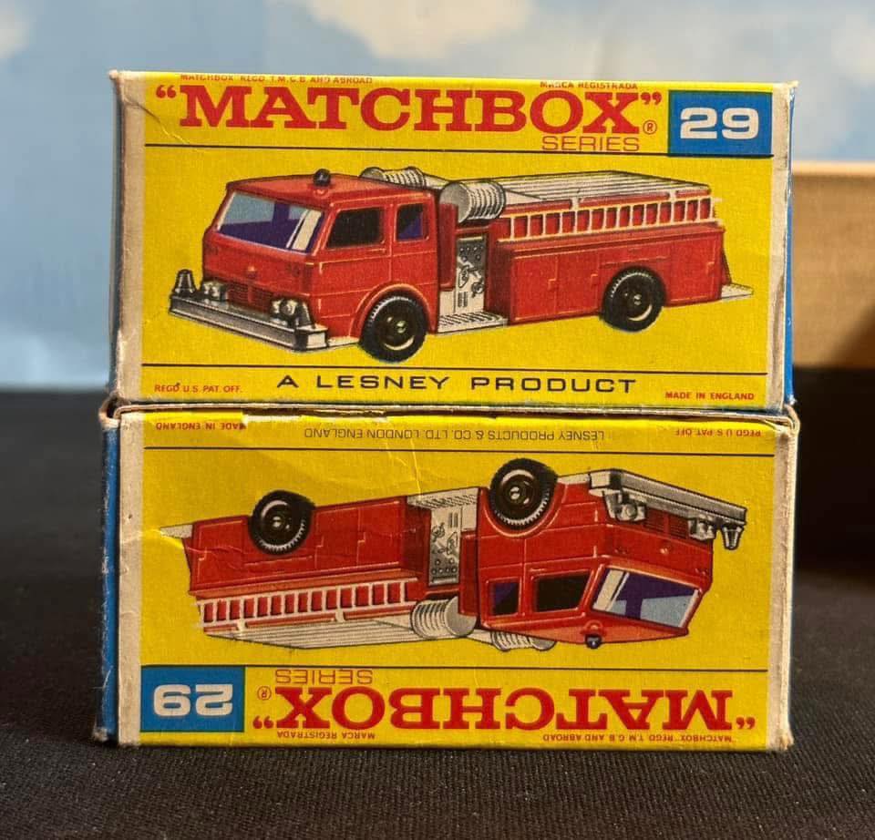 Vintage matchbox fire pumper model