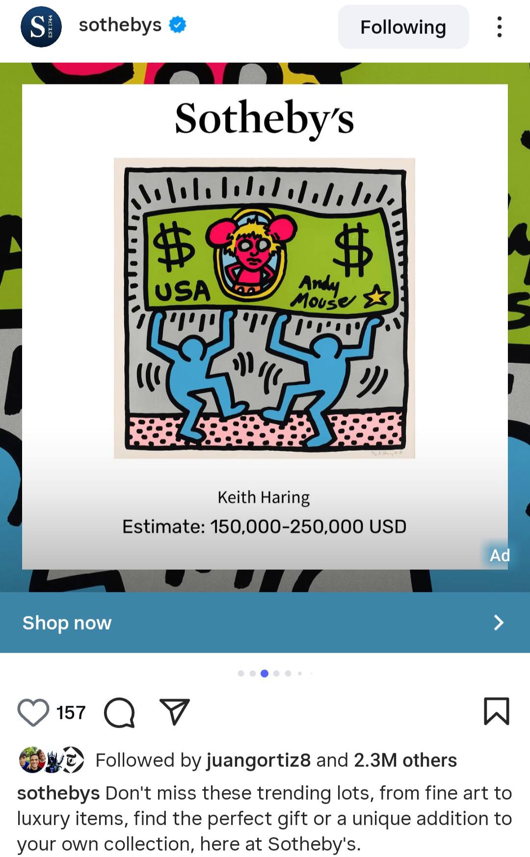 A couple of haring's at sotheby's