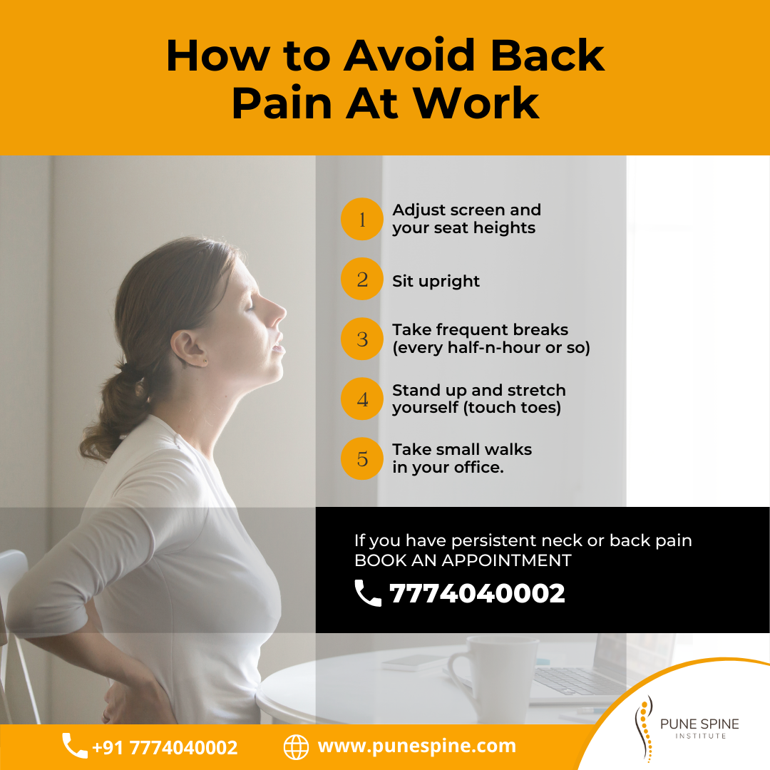 How to Avoid Back Pain At Work... - Pune Spine Institute