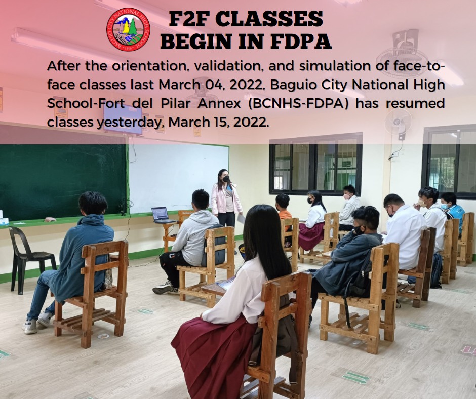 F2F... - DepEd Tayo Fort Del Pilar National High School | Facebook