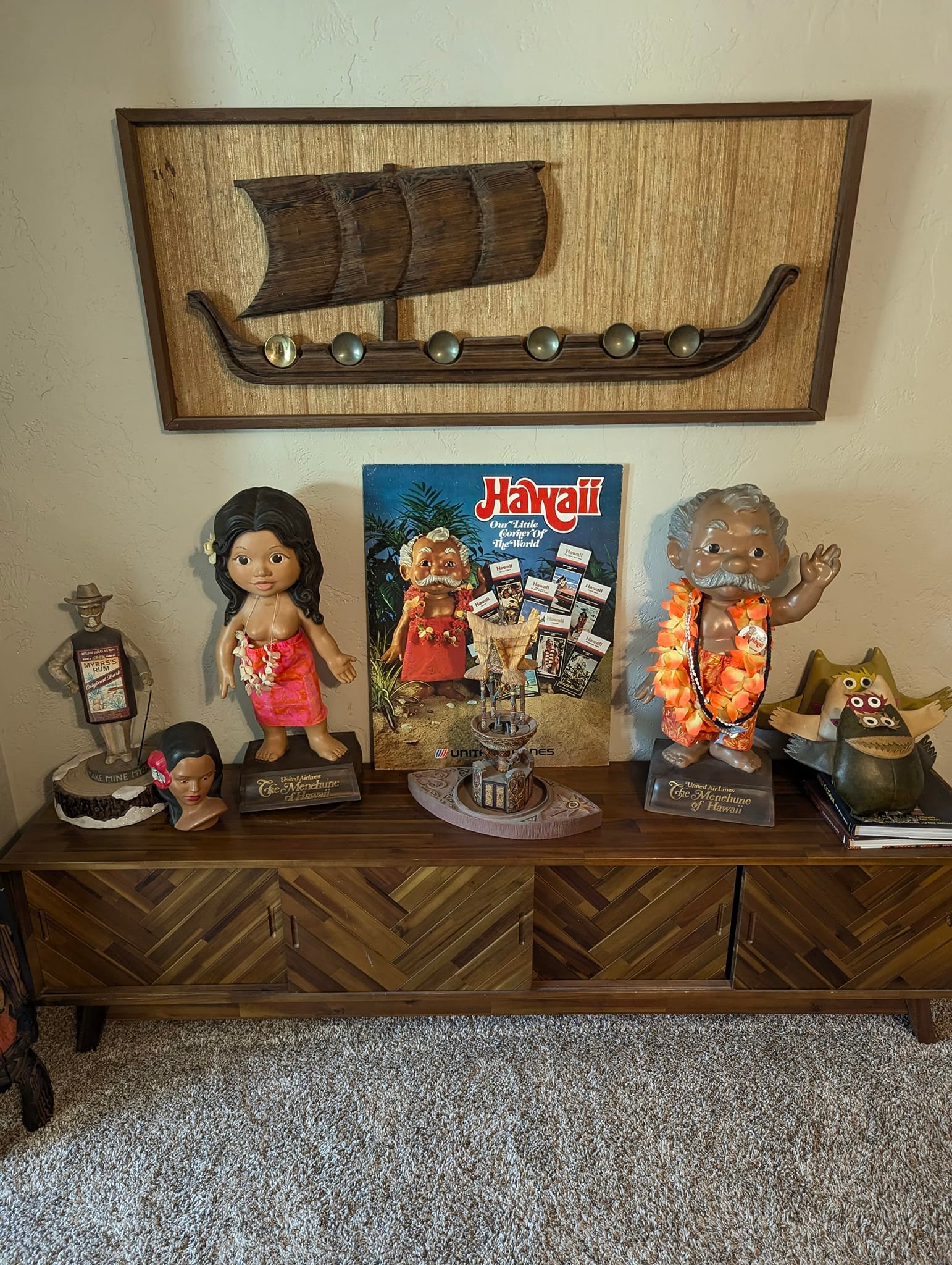 Reuniting male and female Menehune vintage Hawaii tiki collectibles