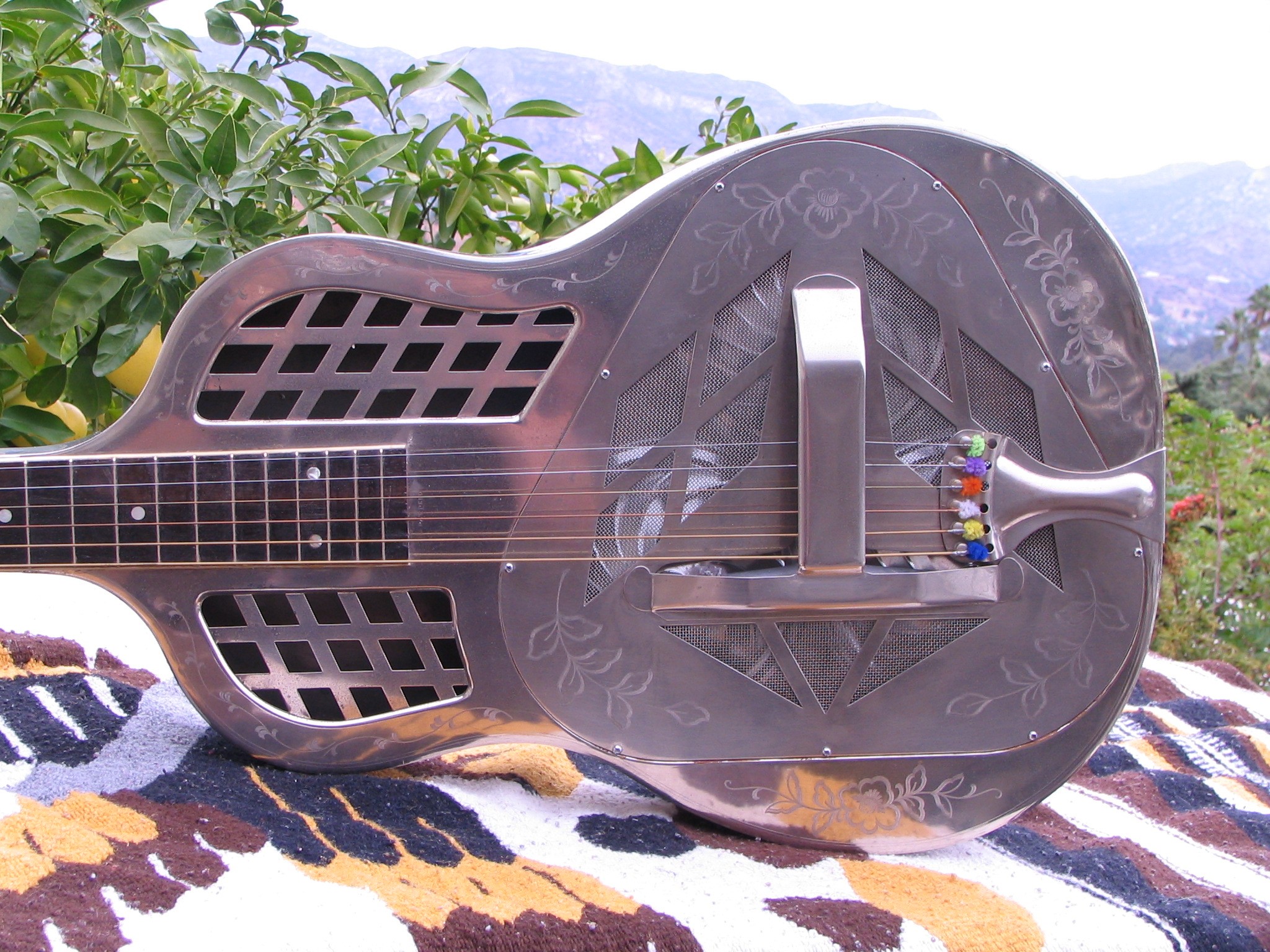 National resonator guitar with original 1928 cone