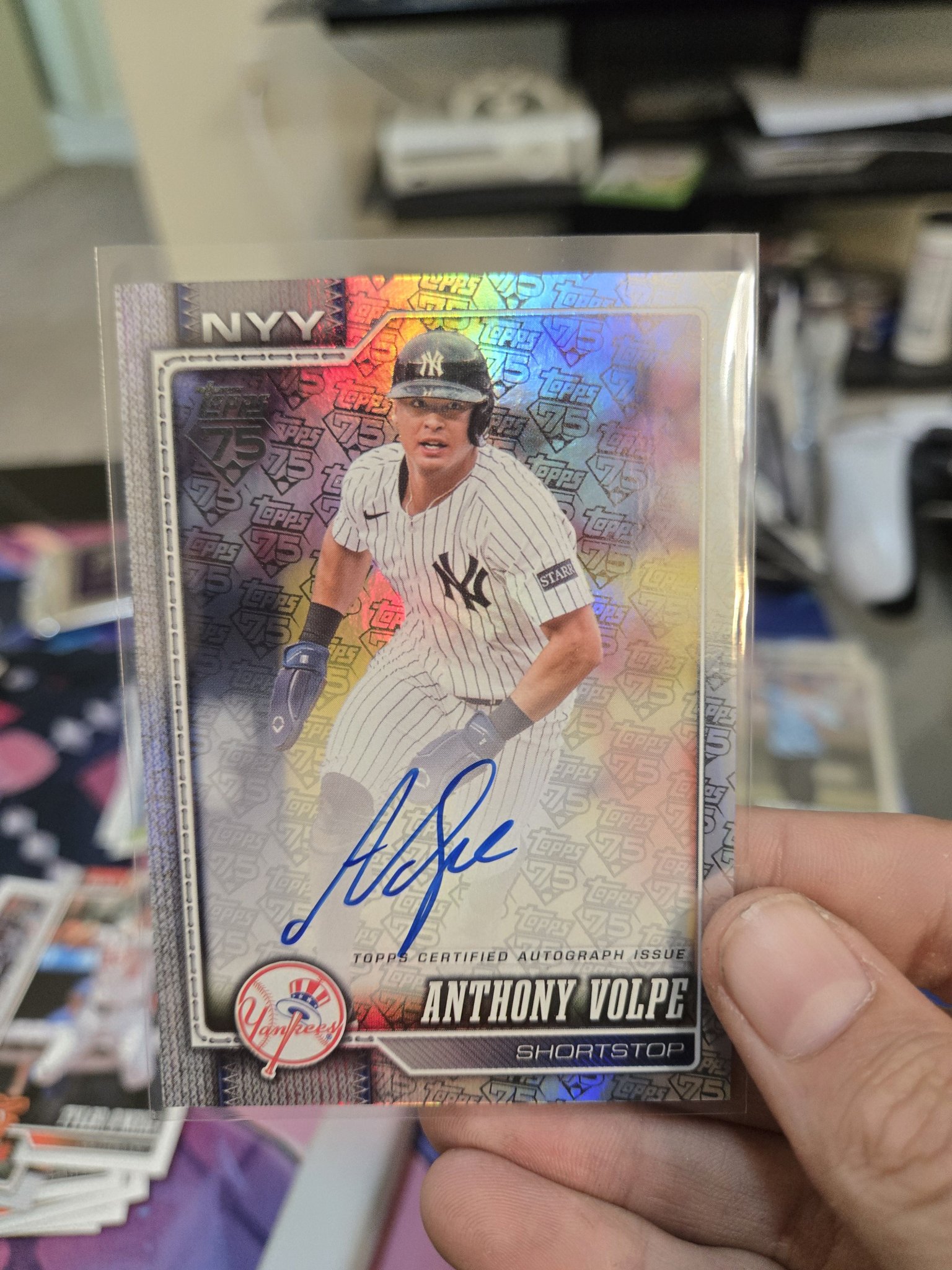 Anthony Volpe Yankees autograph card