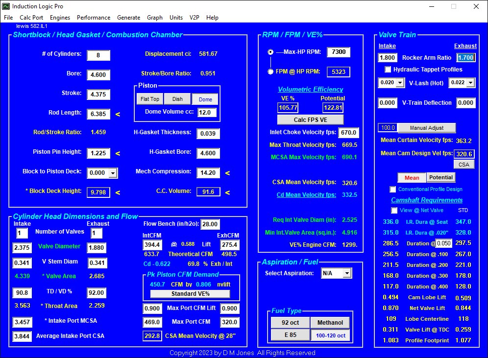 Induction Logic - Camshaft Selection and Engine Modeling Software.