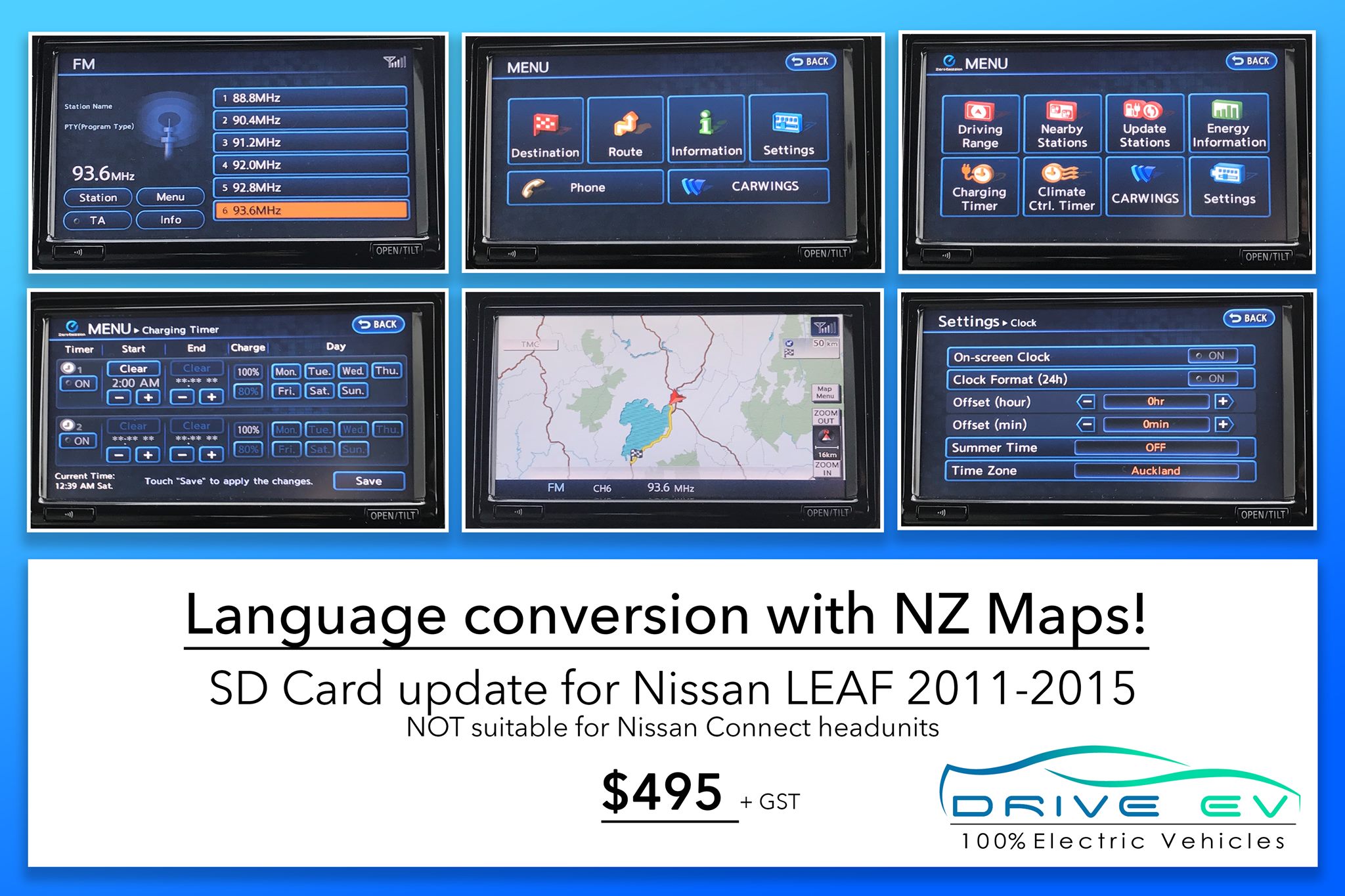 ENGLISH MAP LANGUAGE CARD NISSAN MC315D-W | Order us | details in