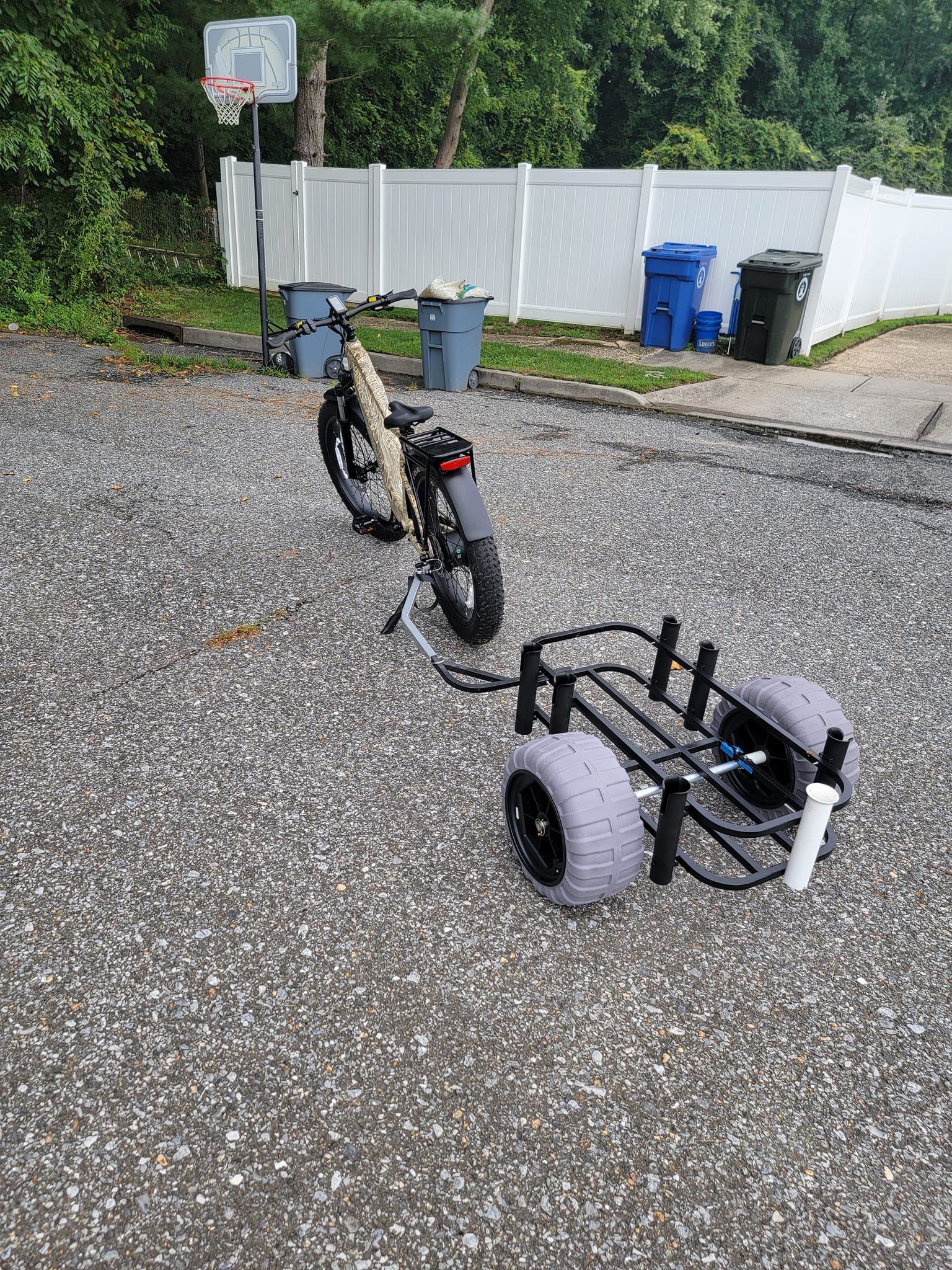 bike fishing rod holder diy Bakcou chain stay I made a fishing rod