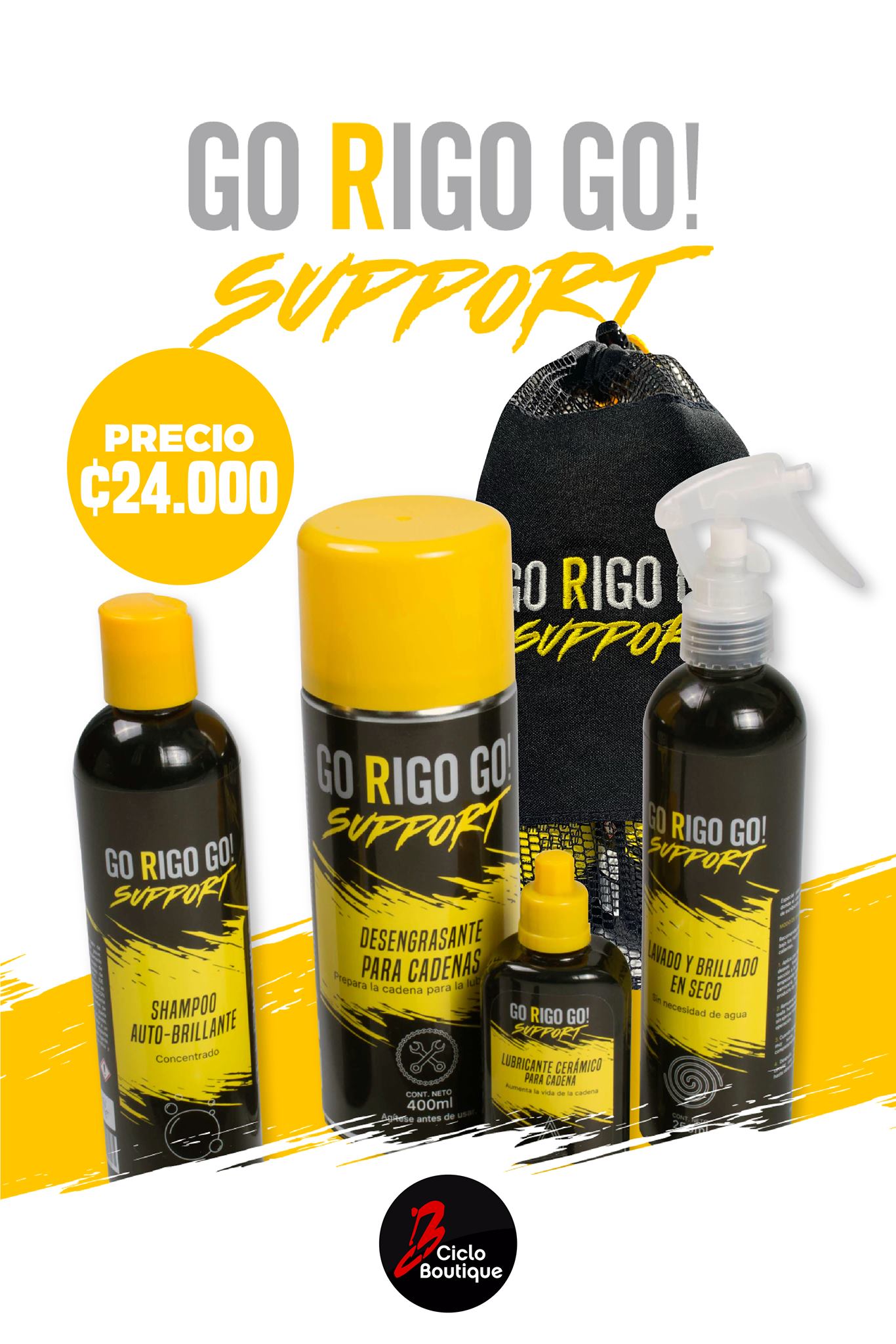 Ciclo Boutique - 🚲Kit de limpieza Go Rigo Go Support🚲...