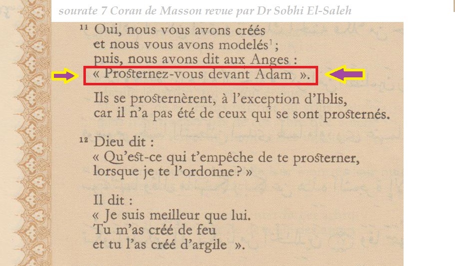La - Dans le coran on retrouve un ordre adressé aux anges. Iblis (le ...