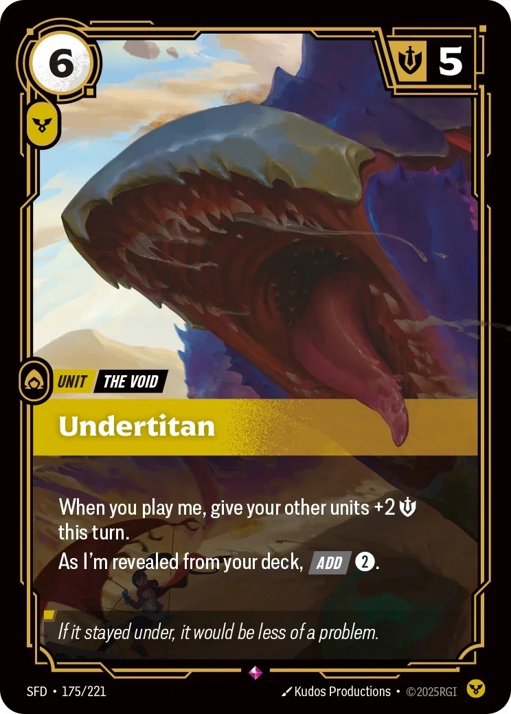 Does Undertitan work with baited hook and reveal in Riftbound TCG?