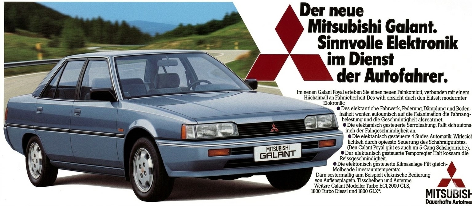 1985 Mitsubishi Galant - Germany adv. Der neue Mitsubishi Galant