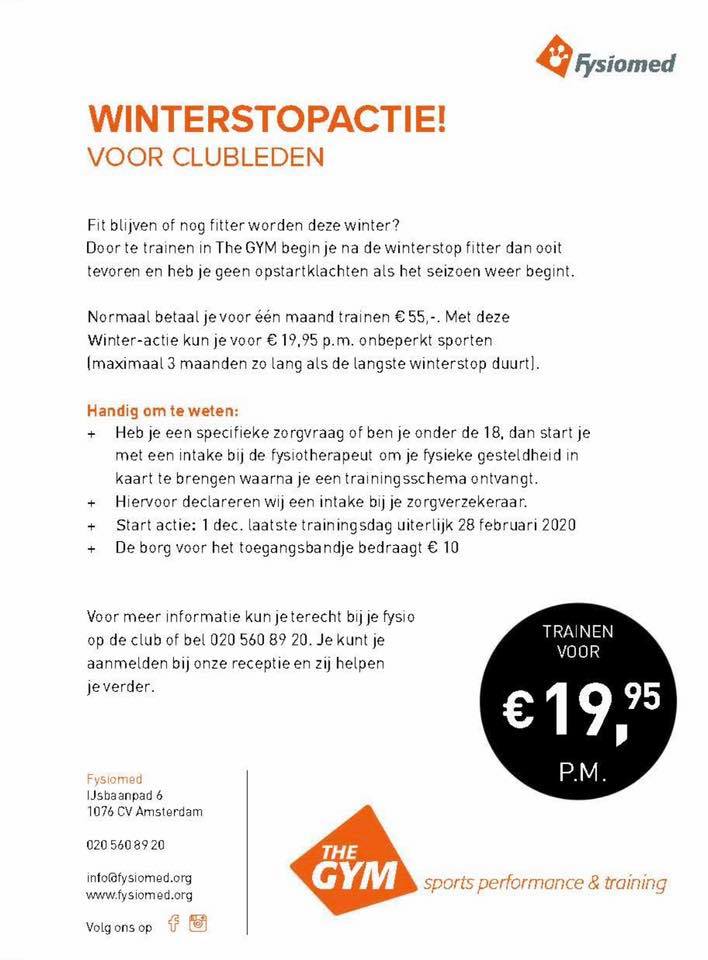 De winterstop komt eraan, in... - sc Buitenveldert | Facebook