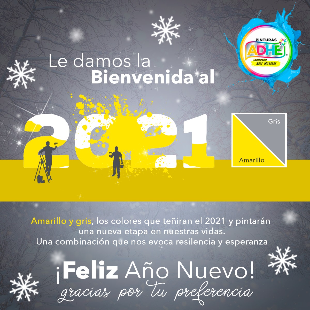 Pinturas ADHE - Le damos la bienvenida al 2021 con los... | Facebook