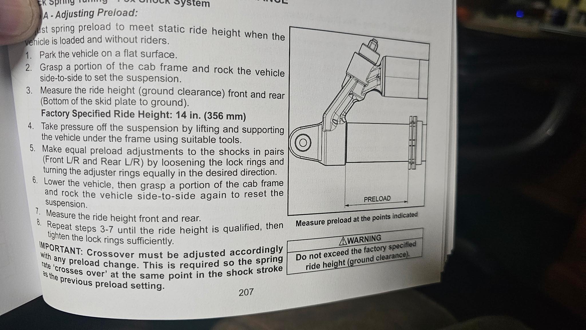 How to adjust front suspension on 2021 Zero S ZF14.4 model