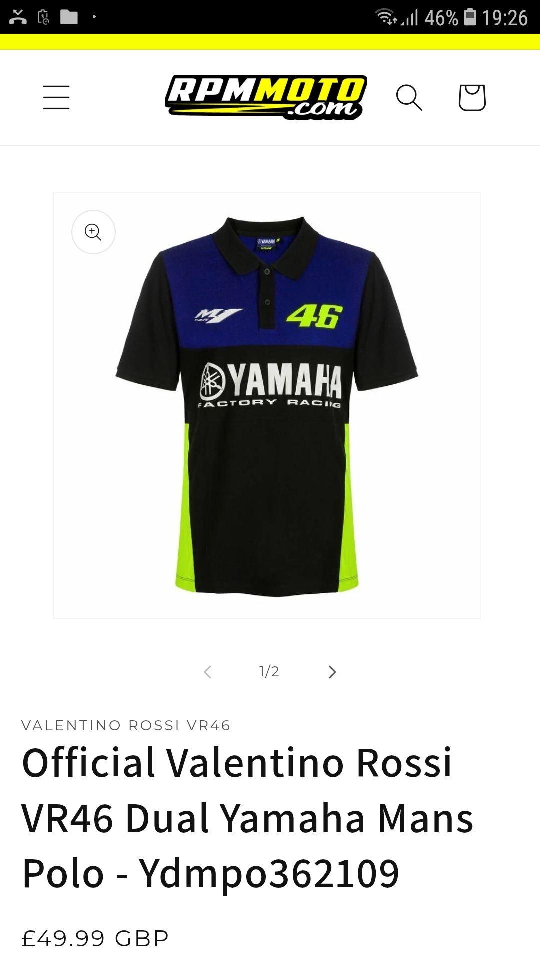 T-Shirt Femme Valentino Rossi Yamaha Dual Racing - Collection Officielle 46 MotoGP