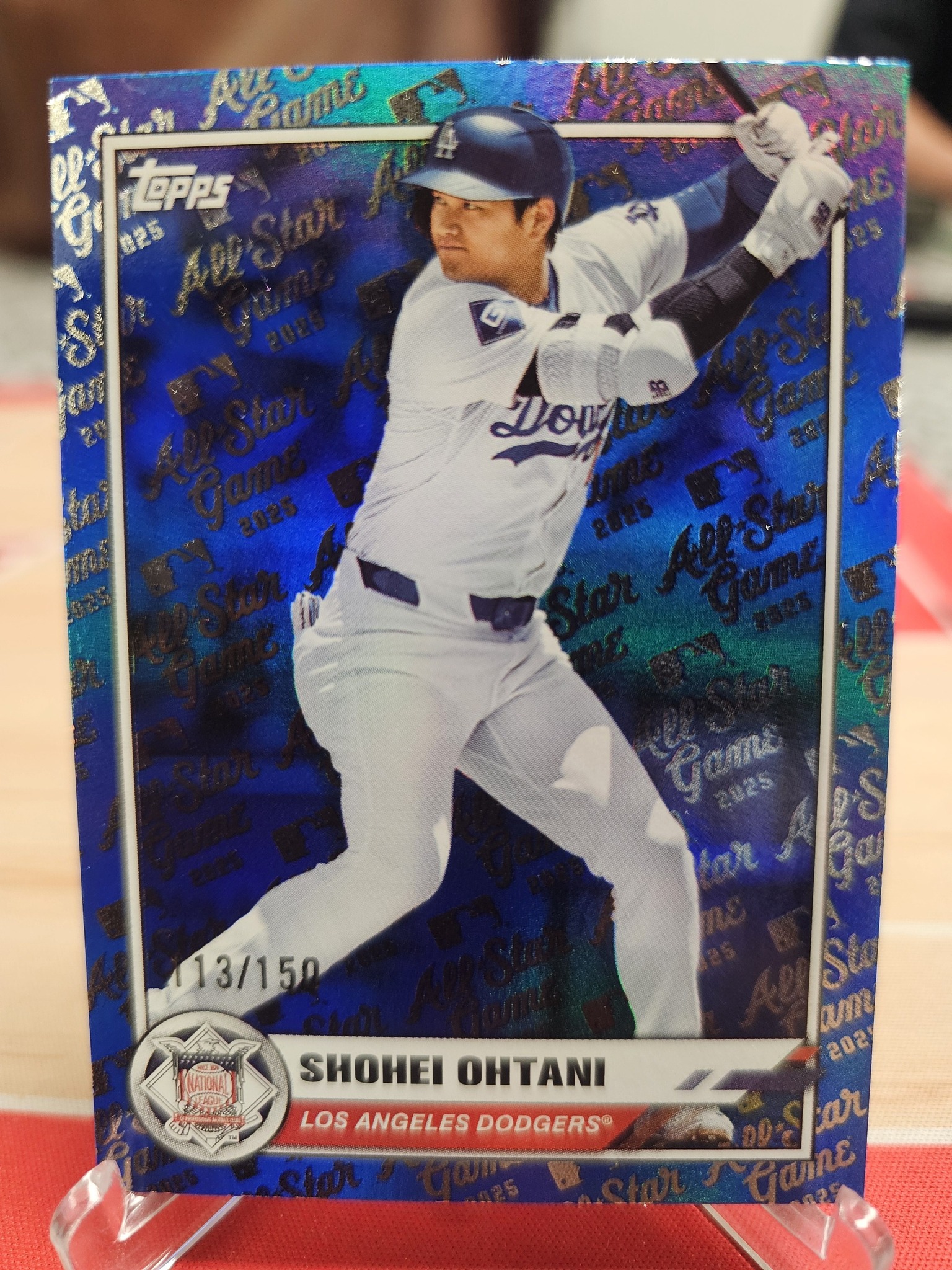 Awesome 2025 Topps Now baseball card. It has Shohei Ohtani 