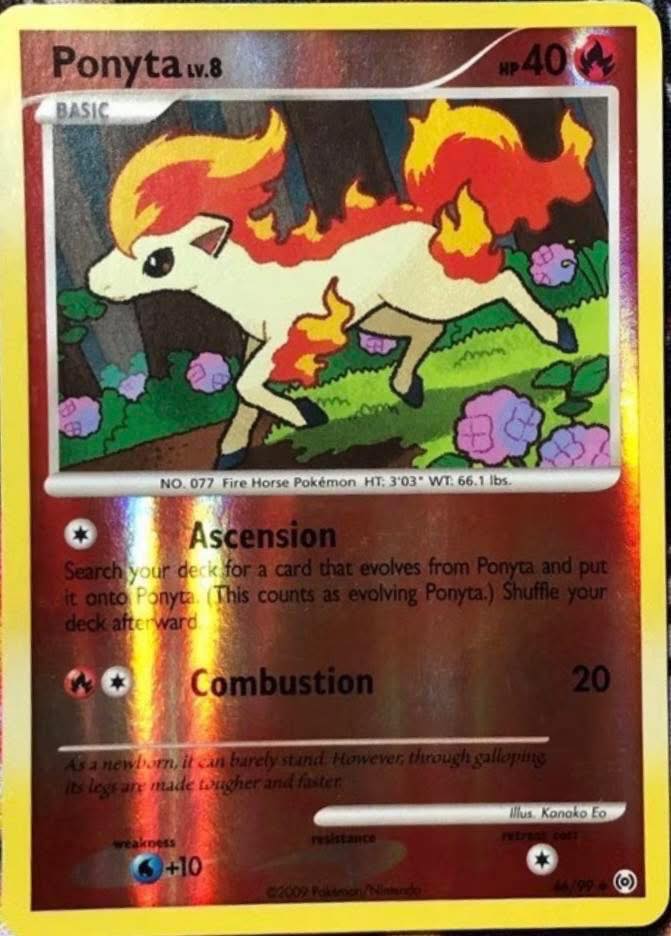 shiny ponyta pokemon card Arceus Reverse Holo SH11 PSA 9 [Fighting] Shiny Ponyta Extended Art Print