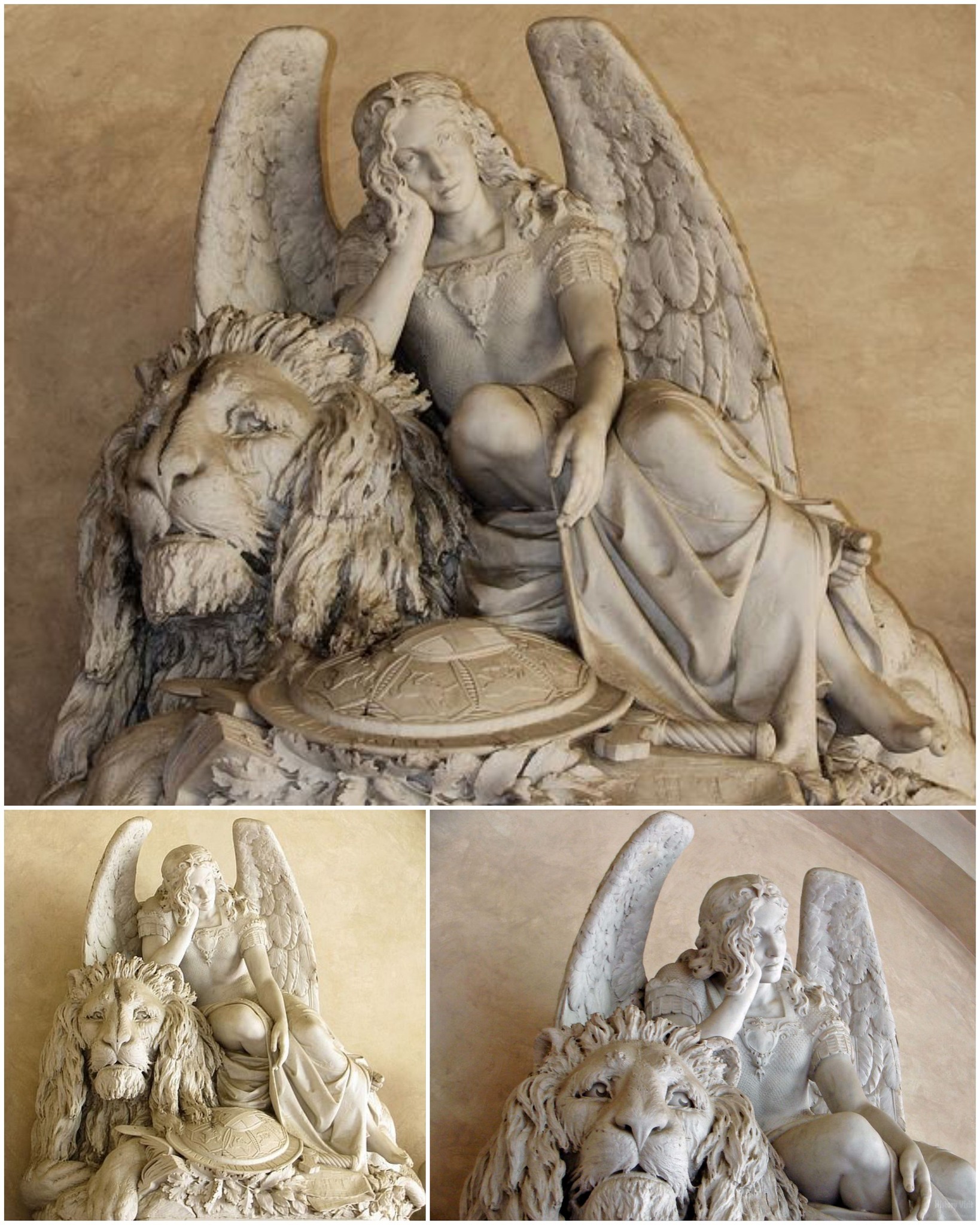 Angel and Lion Sculpture from the memorial to Giuseppie La Farina