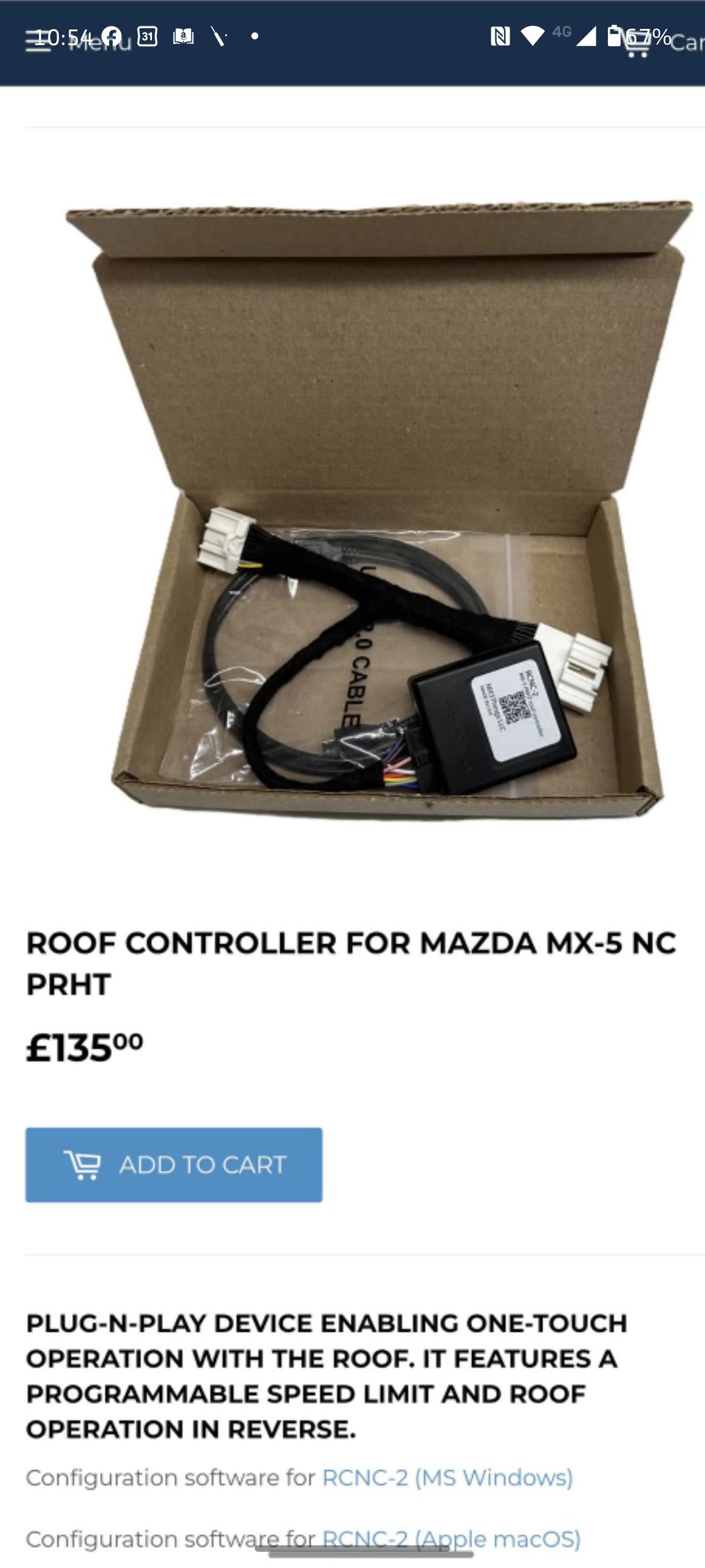 Mazda MX5 NC roof controller kit installation from MX5Things
