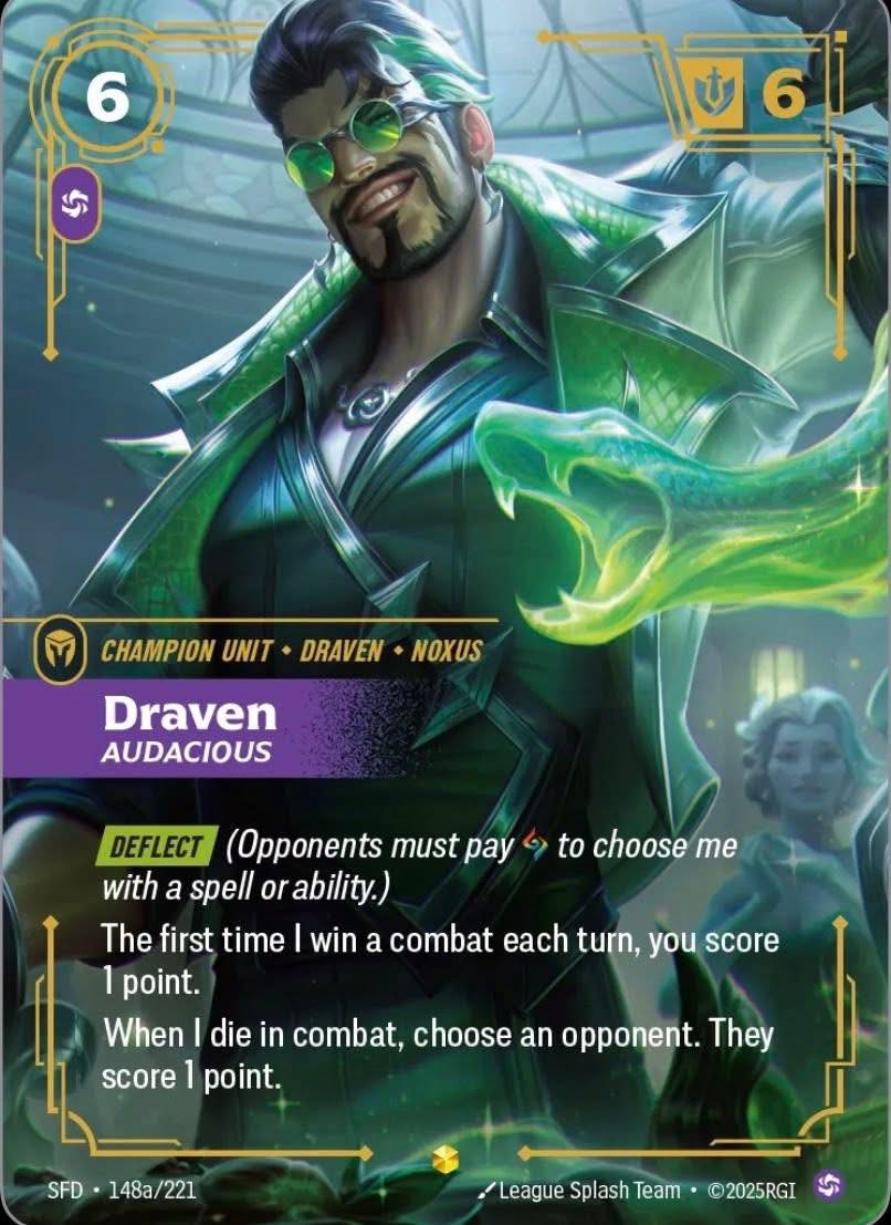 Riftbound TCG: Draven, Glorious Executioner Combat Resolution with